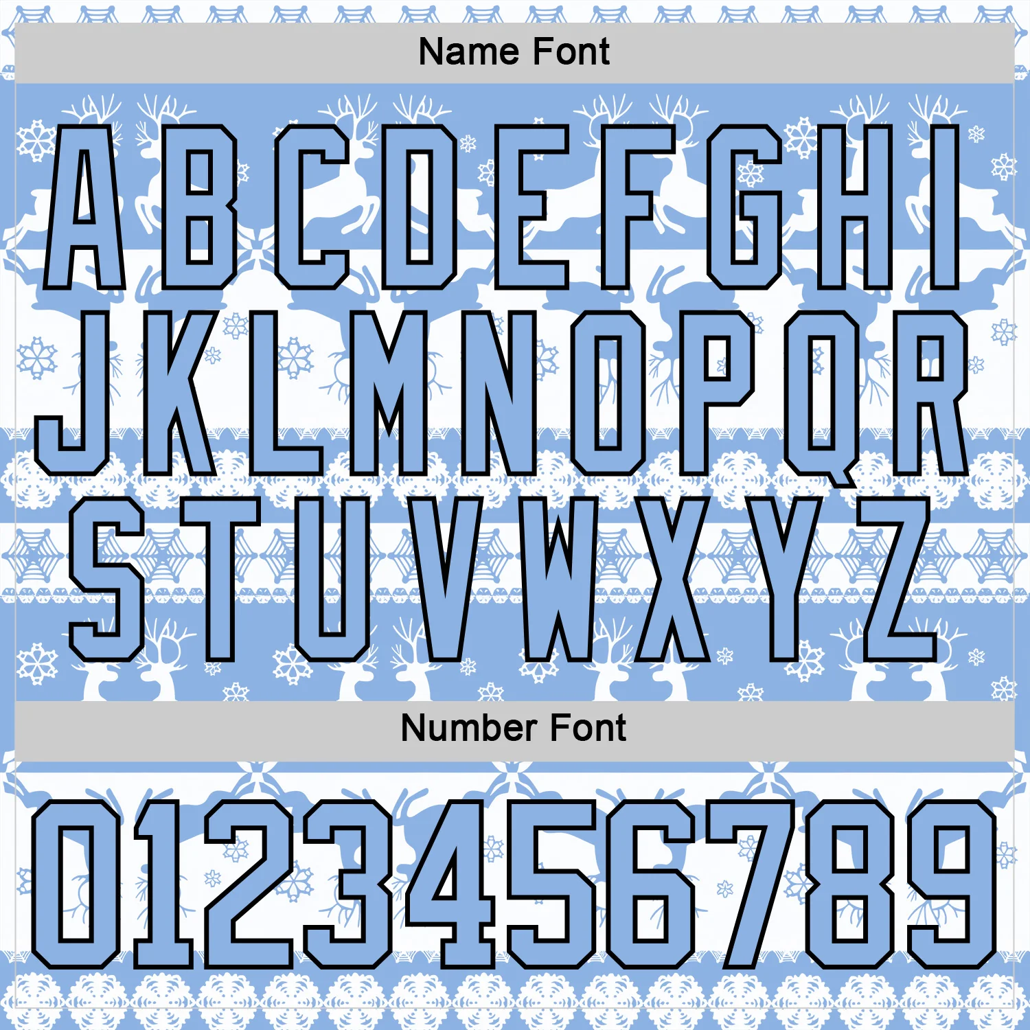 Custom White Light Blue-Black 3D Christmas Ugly Sweater Hockey Lace Neck Jersey - Image 5
