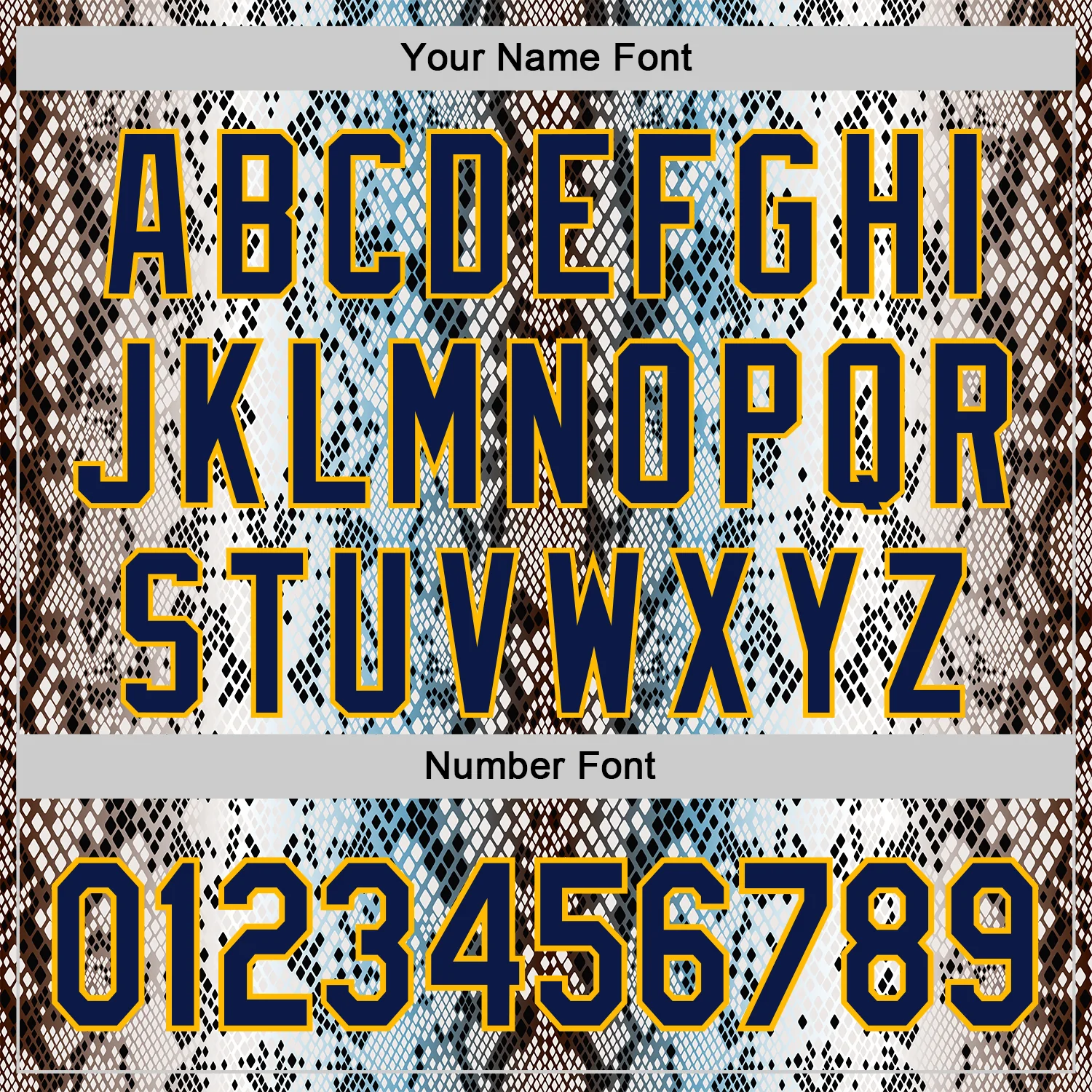 Custom Stitched White Navy Black Blue-Gold 3D Pattern Design Snake Skin Print Sportswear Pullover Sweatshirt Hoodie - Image 4