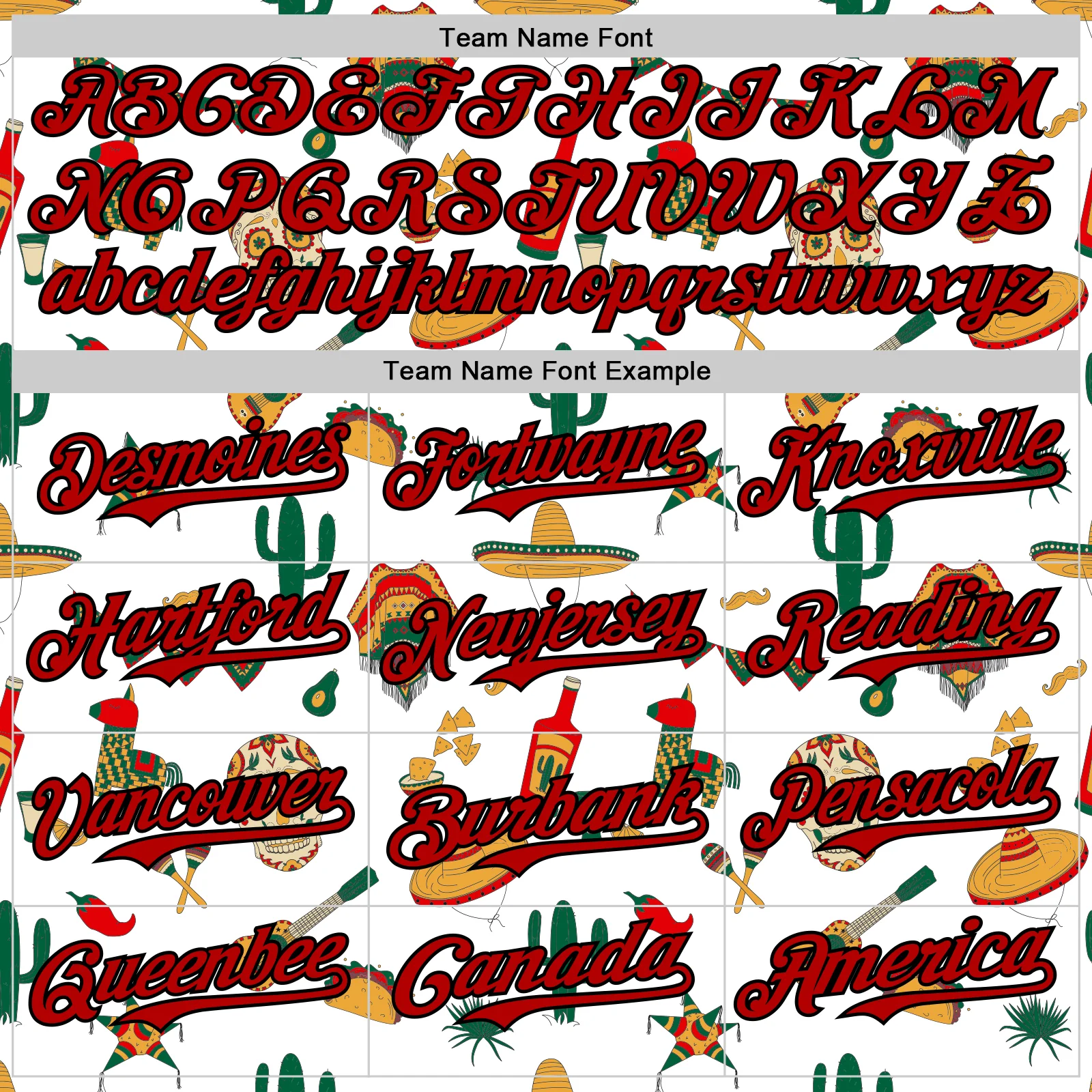 Custom White Red-Black 3D Mexican Festival Cactus Skull Sombrero Cinco de Mayo Authentic Baseball Jersey - Image 4