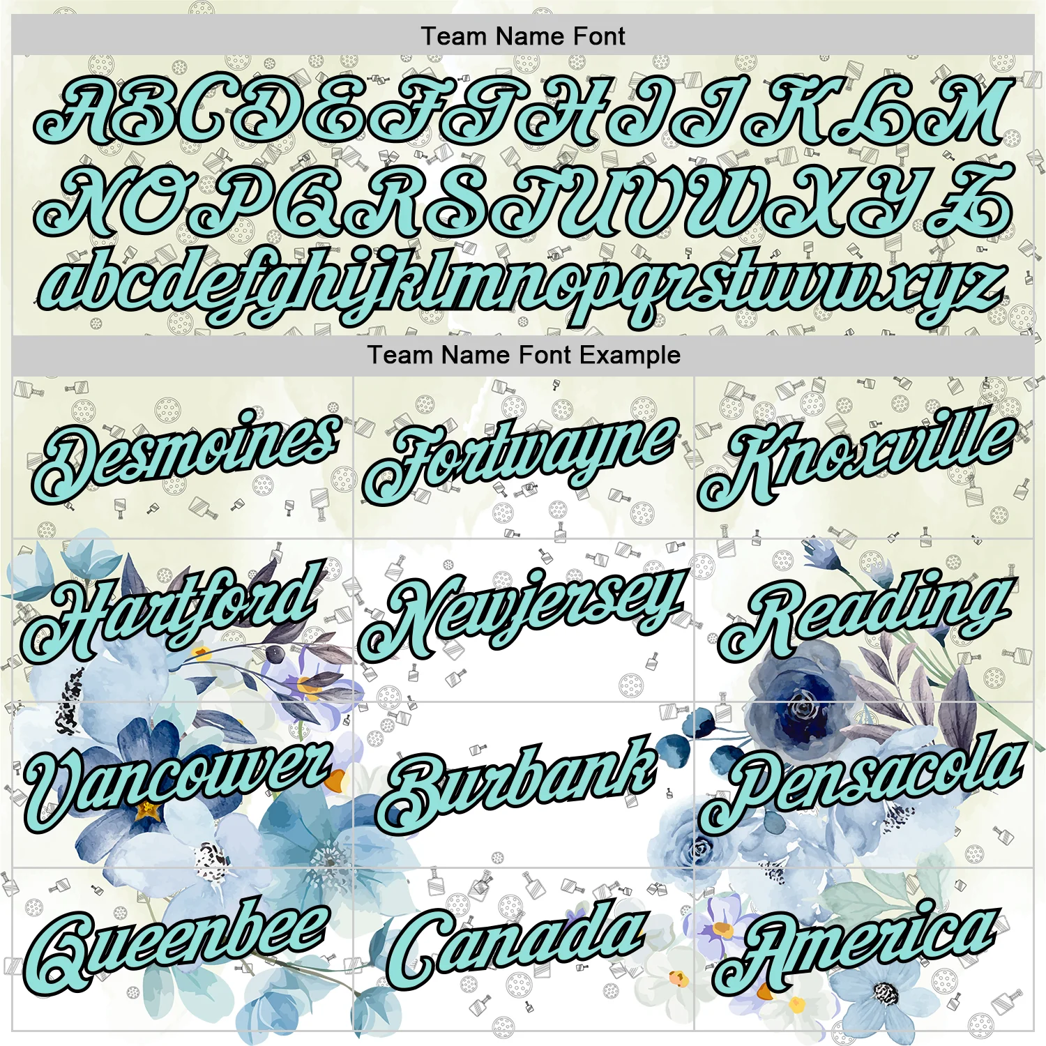 Custom White Ice Blue-Black 3D Pickleball Paddles Balls Floral Performance T-Shirt - Image 3
