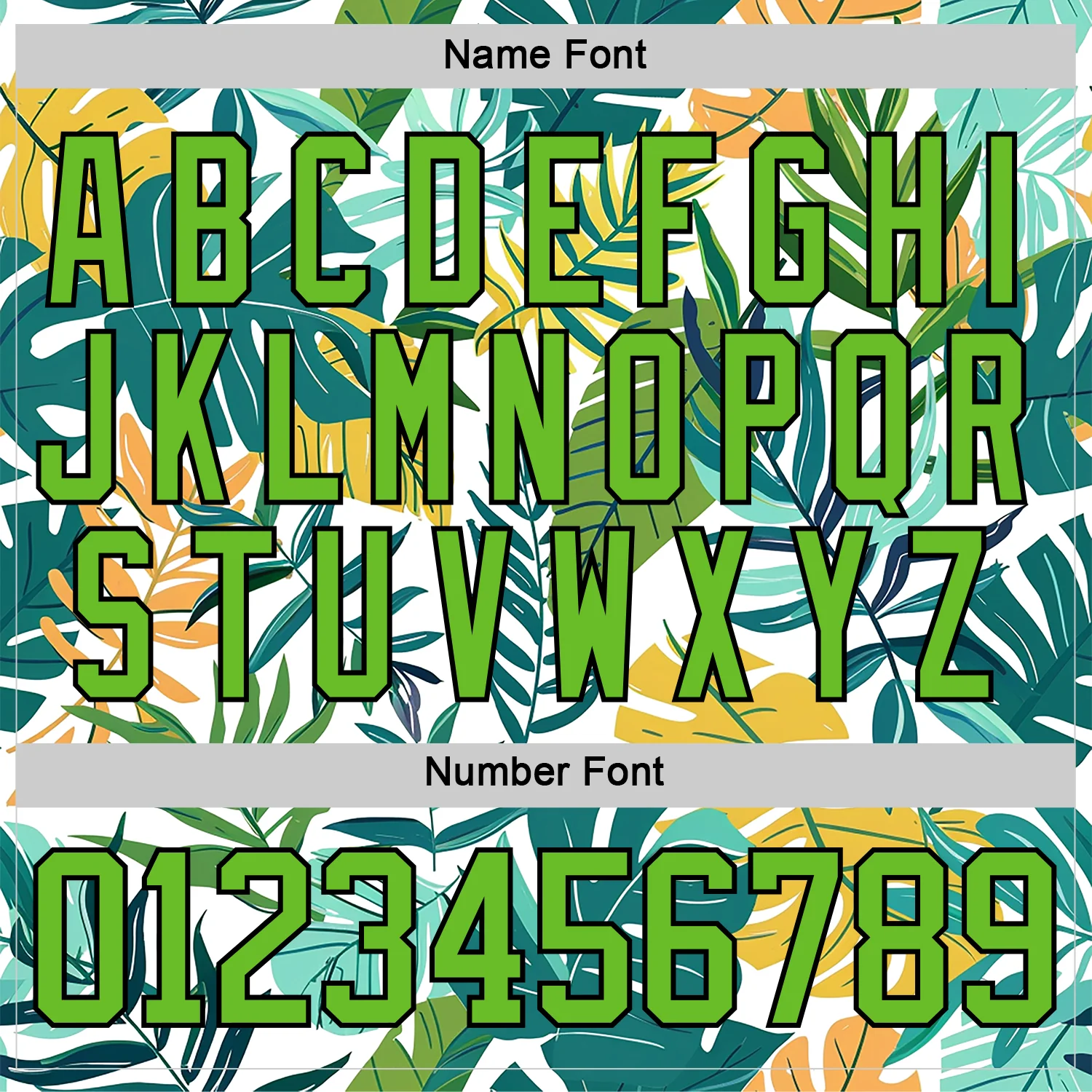 Custom Yellow Aurora Green Black-White Hawaii Tropical Palm Trees Hockey Lace Neck Jersey - Image 5