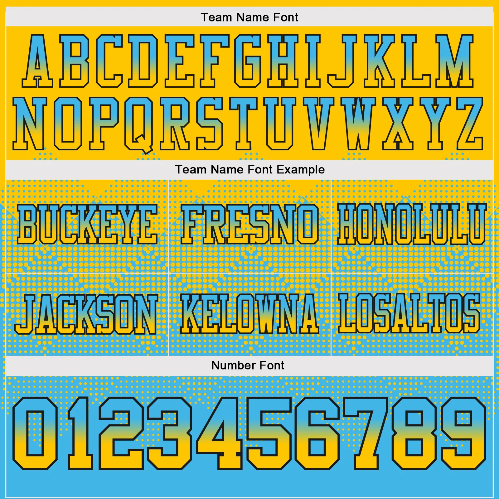 Custom Yellow Sky Blue-Black Authentic Gradient Square Shape Flag Football Jersey - Image 3