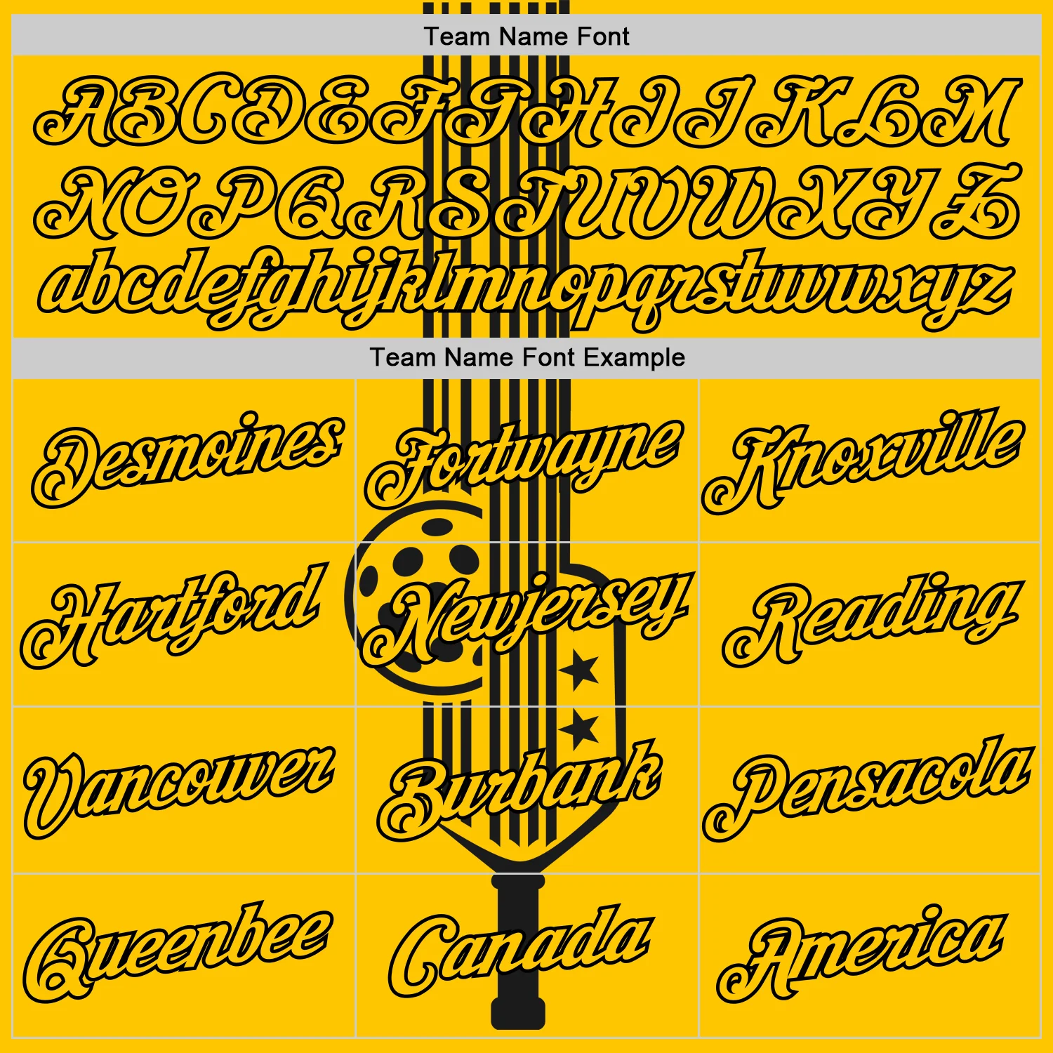 Custom Yellow Black 3D Pickleball Paddles Balls Performance T-Shirt - Image 3