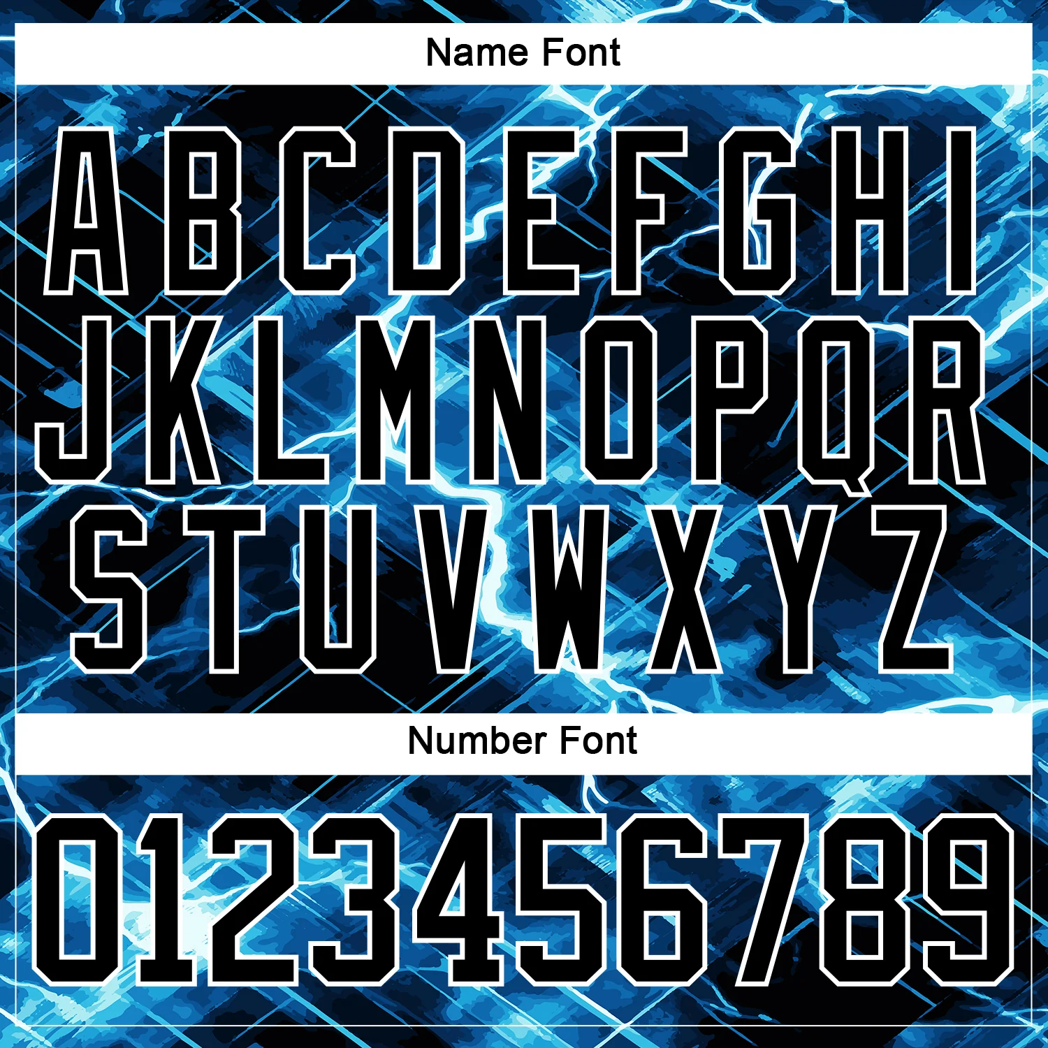 Custom Black Blue-White Lightning Hockey Lace Neck Jersey - Image 7