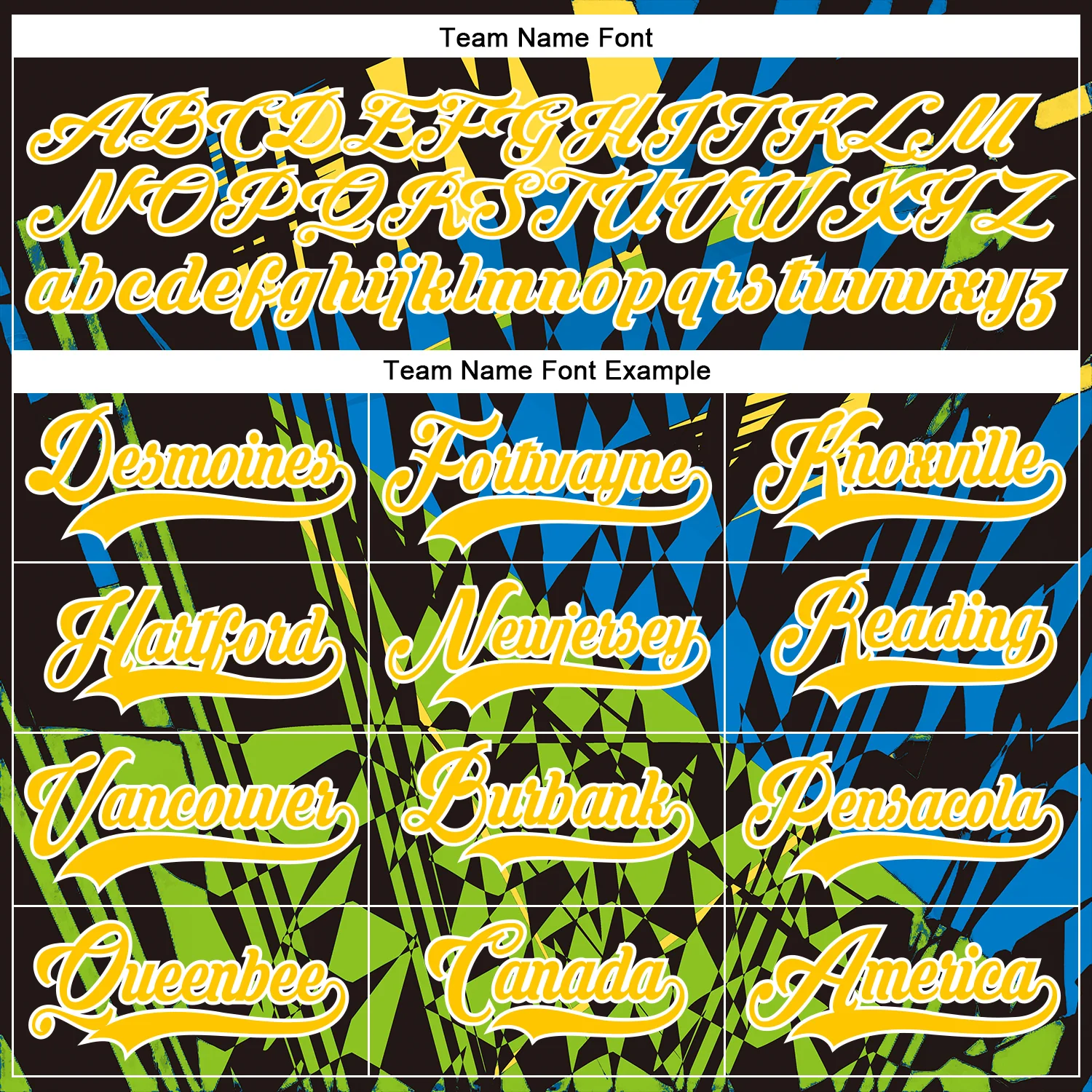 Custom Black Yellow Blue-Green 3D Pattern Abstract Hockey Lace Neck Jersey - Image 4