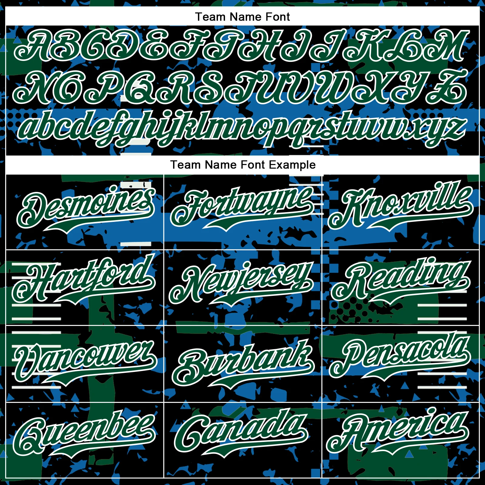 Custom Black Kelly Green Blue-White Abstract Fragment Shape Bomber Full-Snap Varsity Letterman Hoodie Jacket - Image 5