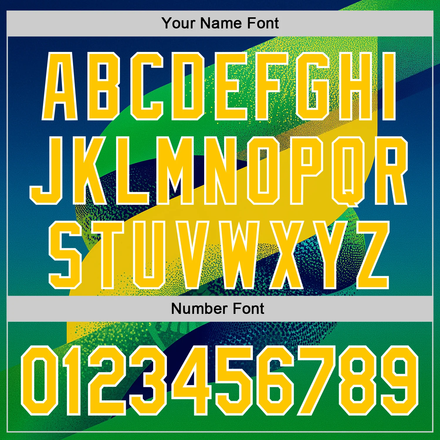 Custom Stitched Green Yellow Blue-White 3D Pattern Design Brazil Inspired Geometric Shape Sportswear Pullover Sweatshirt Hoodie - Image 4