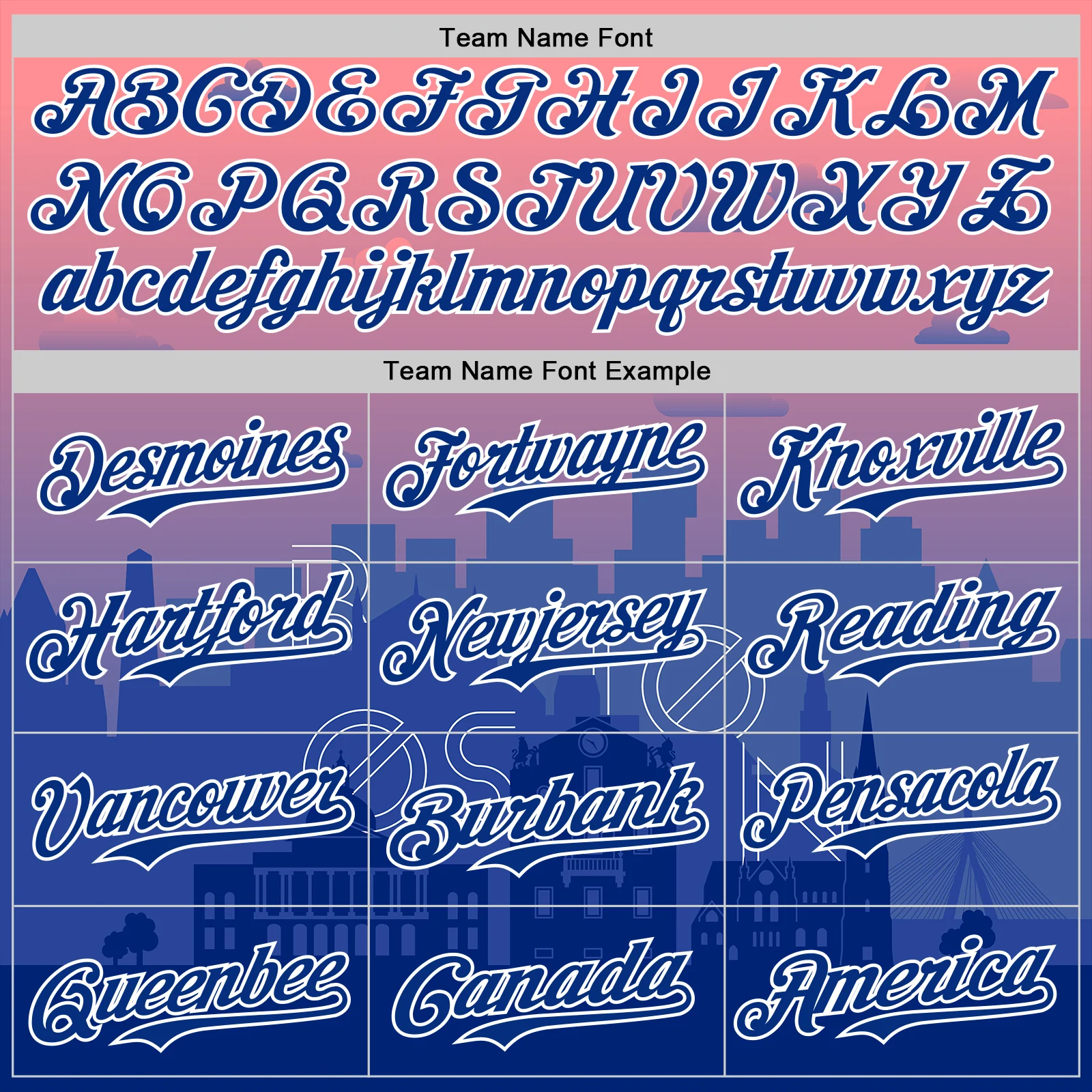 Custom Pink Royal Blue-White 3D Pattern Design Boston Cityscape Sunset Authentic Baseball Jersey - Image 4