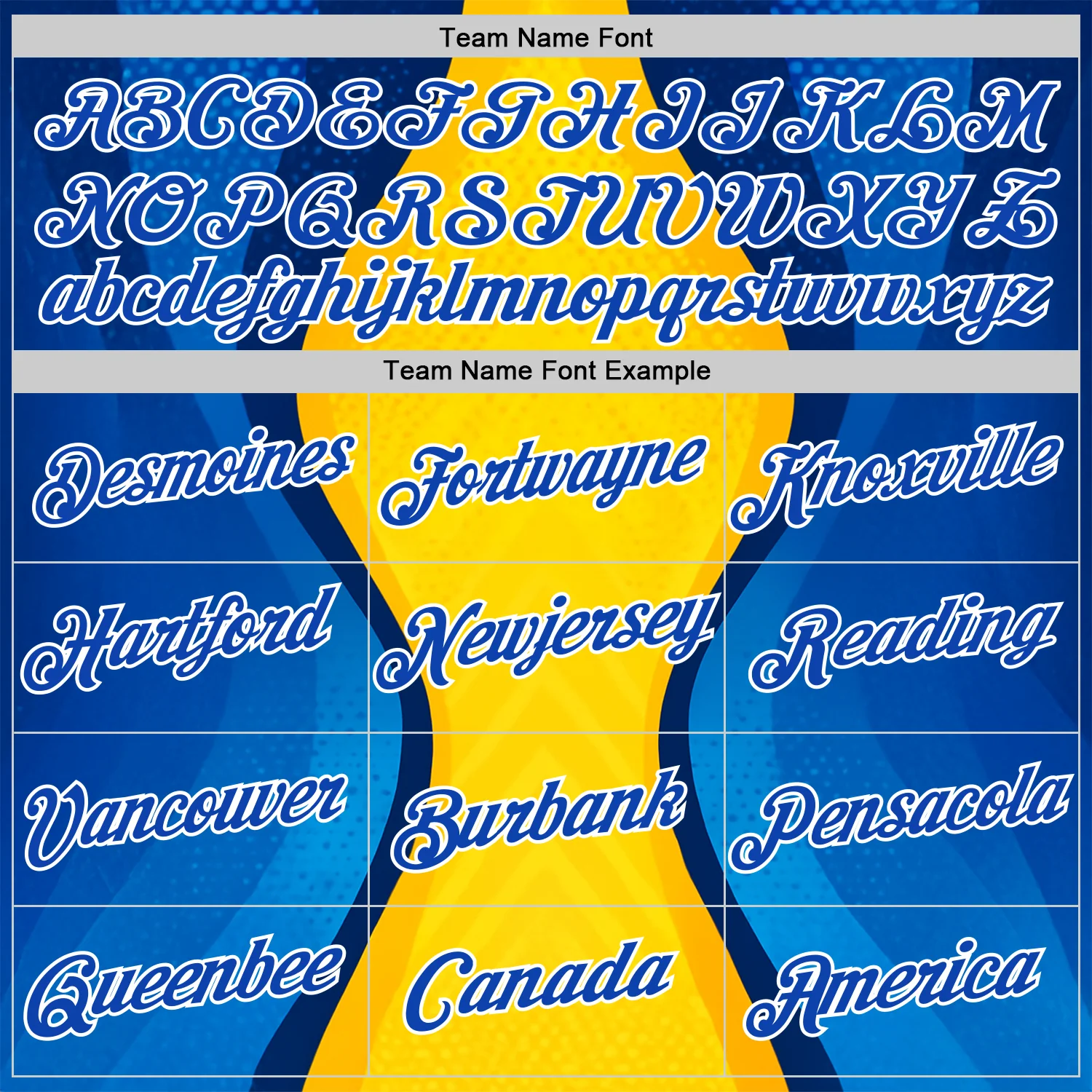 Custom Yellow Thunder Blue Blue-White 3D Pattern Design Brazil Color Block Sportswear Performance T-Shirt - Image 3