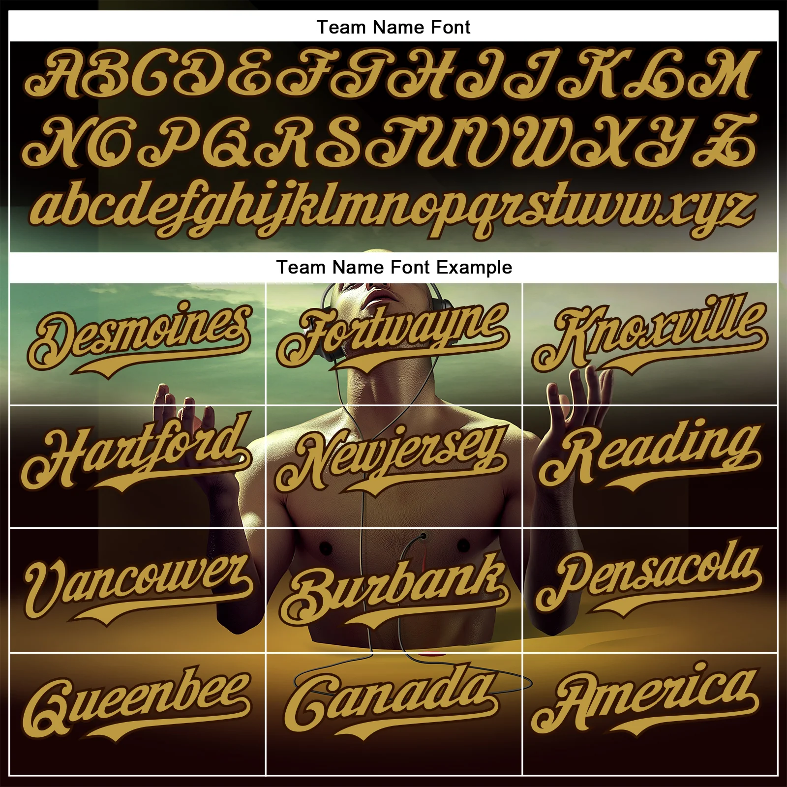 Custom Black Old Gold-Brown 3D Marcel Caram Echoes Of The Heart Authentic Baseball Jersey - Image 4