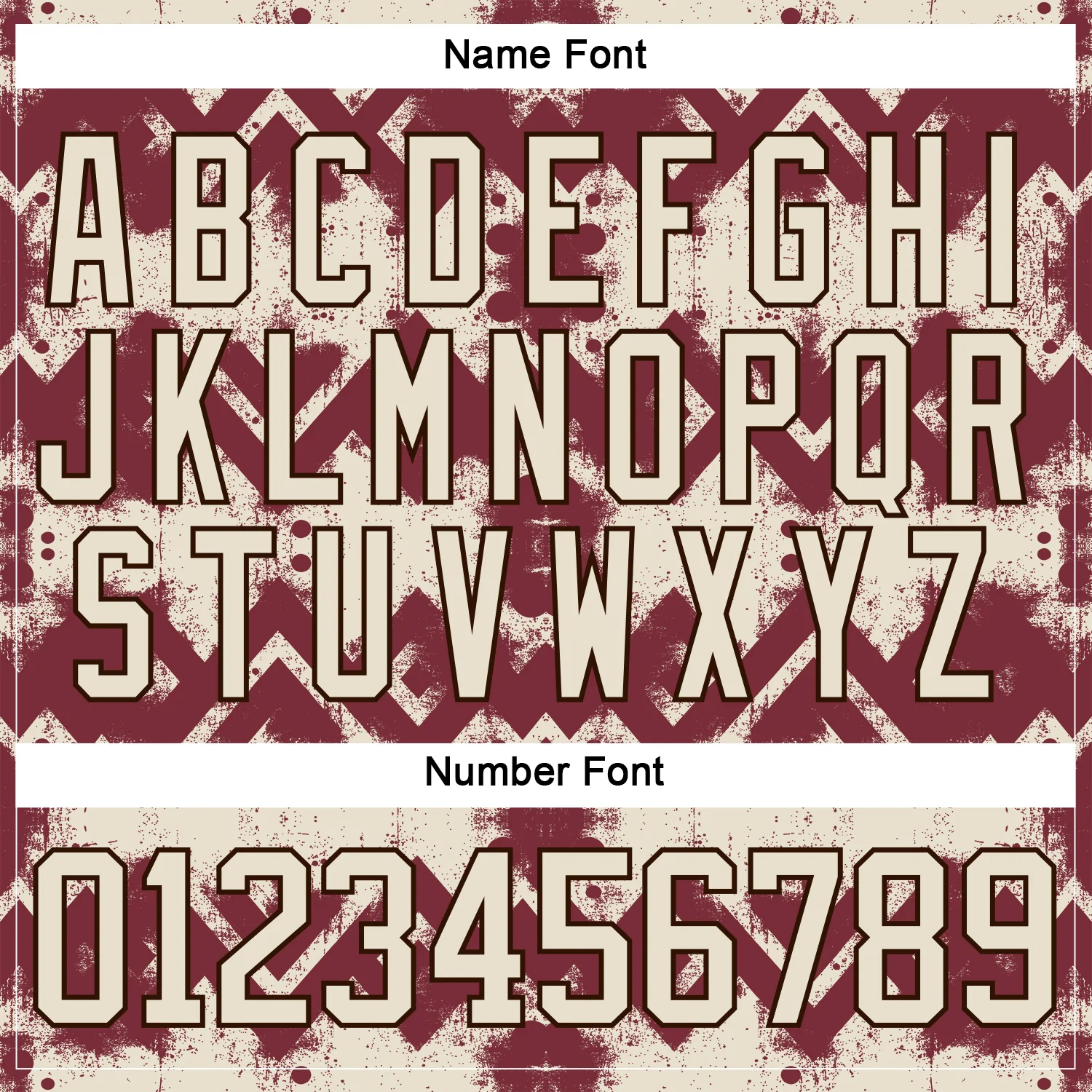 Custom Burgundy Cream-Brown Tribal Indigenous Grunge Geometric Splash Hockey Lace Neck Jersey - Image 7