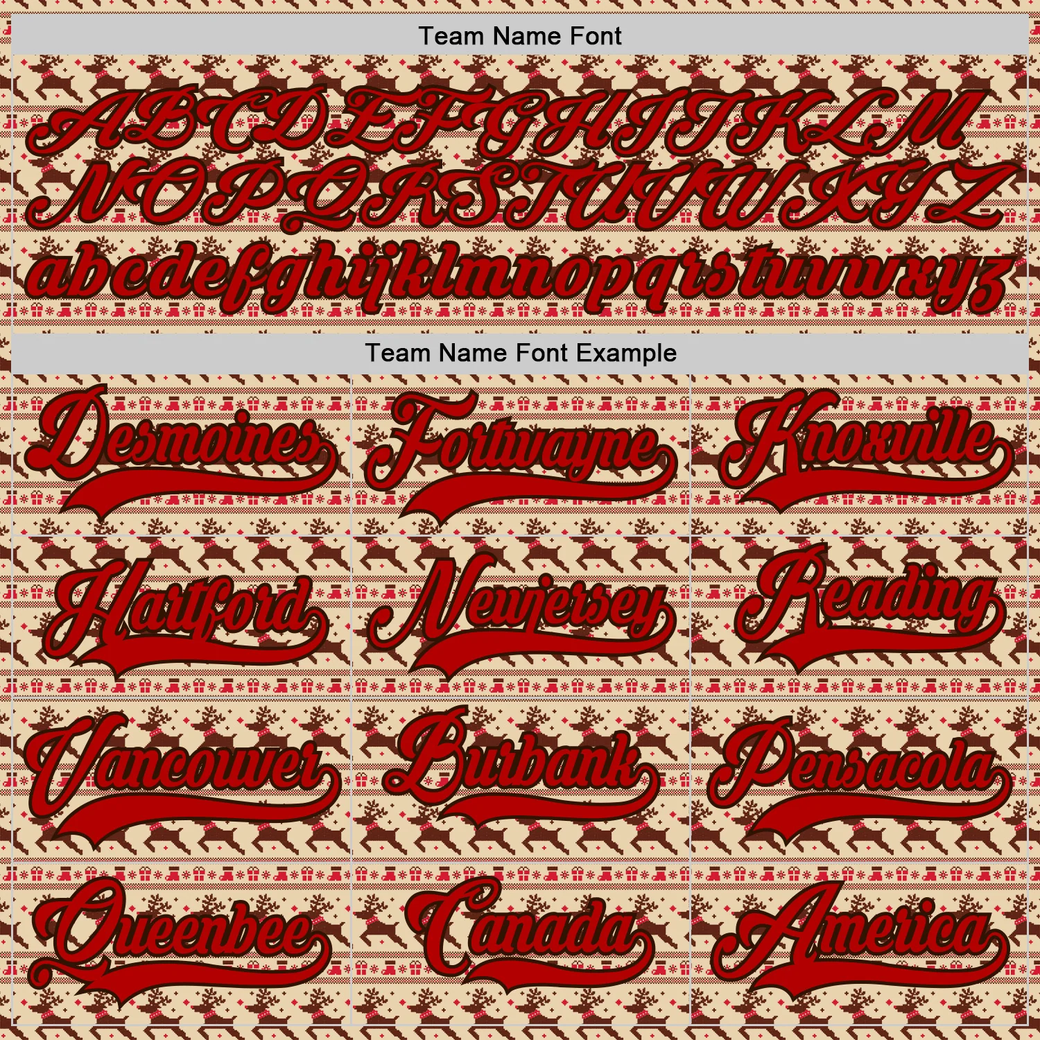 Custom City Cream Red-Brown 3D Christmas Hockey Lace Neck Jersey - Image 4