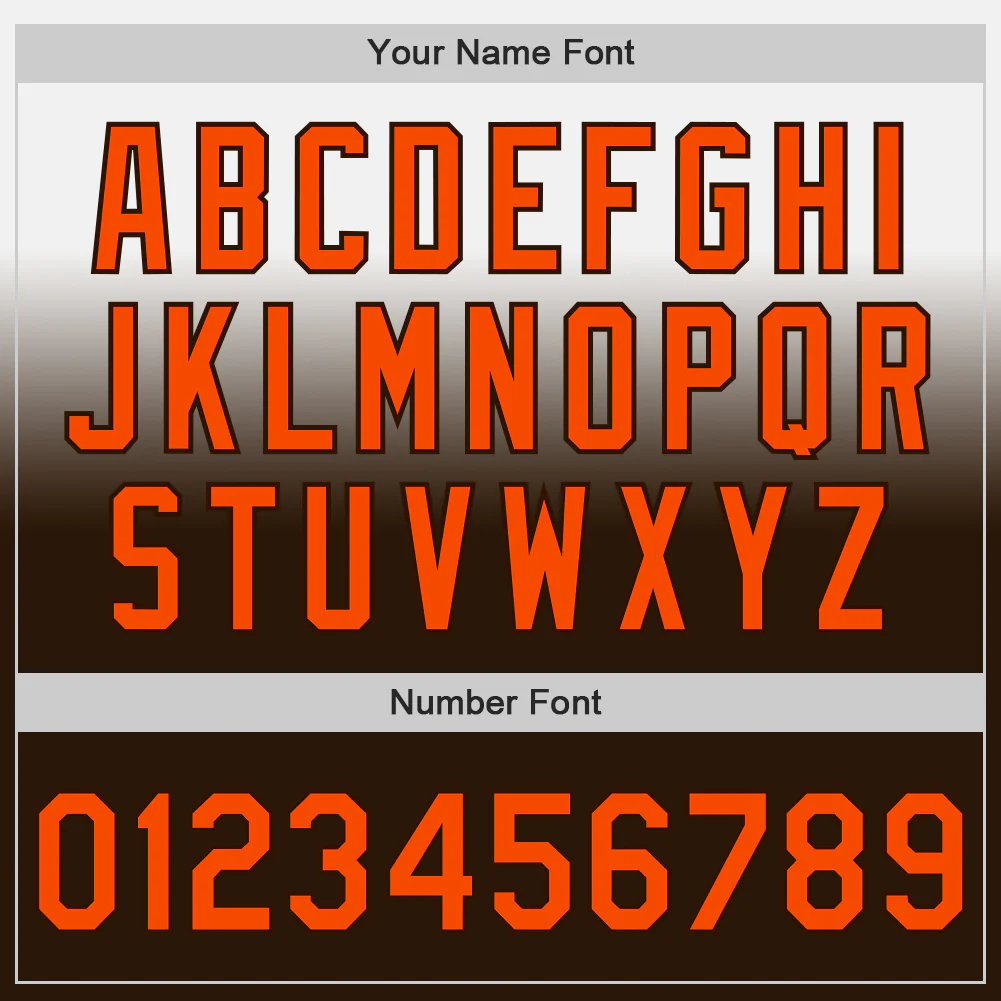 Custom White Orange-Brown Authentic Fade Fashion Baseball Jersey - Image 5