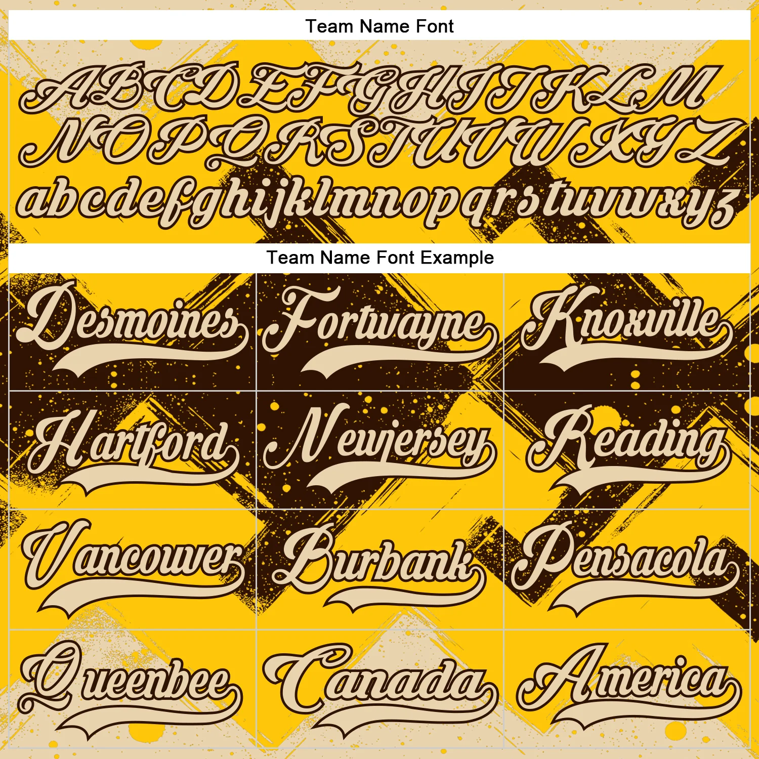Custom Yellow City Cream-Brown Tribal Indigenous Grunge Geometric Splash Hockey Lace Neck Jersey - Image 6