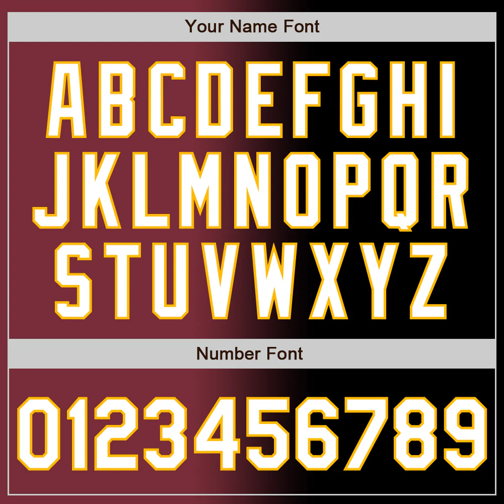 Custom Black White Burgundy-Gold Authentic Gradient Fashion Baseball Jersey - Image 5