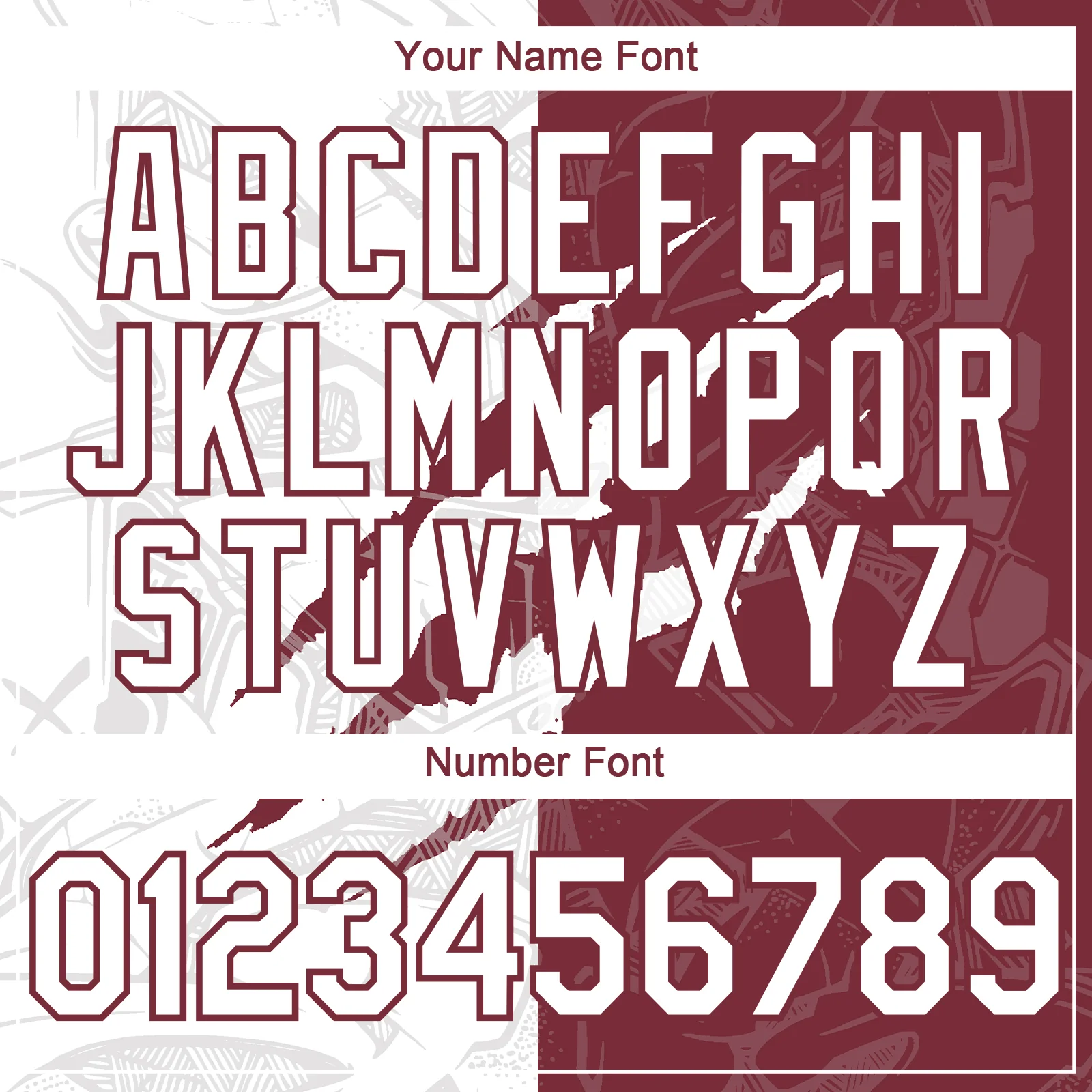 Custom Graffiti Pattern White-Burgundy 3D Scratch Authentic Baseball Jersey - Image 5