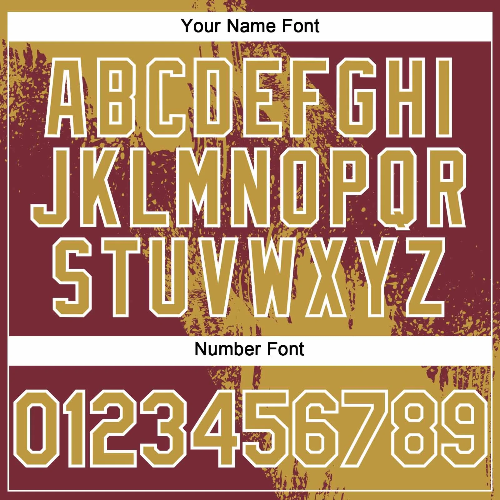 Custom Old Gold Burgundy-White 3D Pattern Abstract Brush Stroke Two-Button Unisex Softball Jersey - Image 5