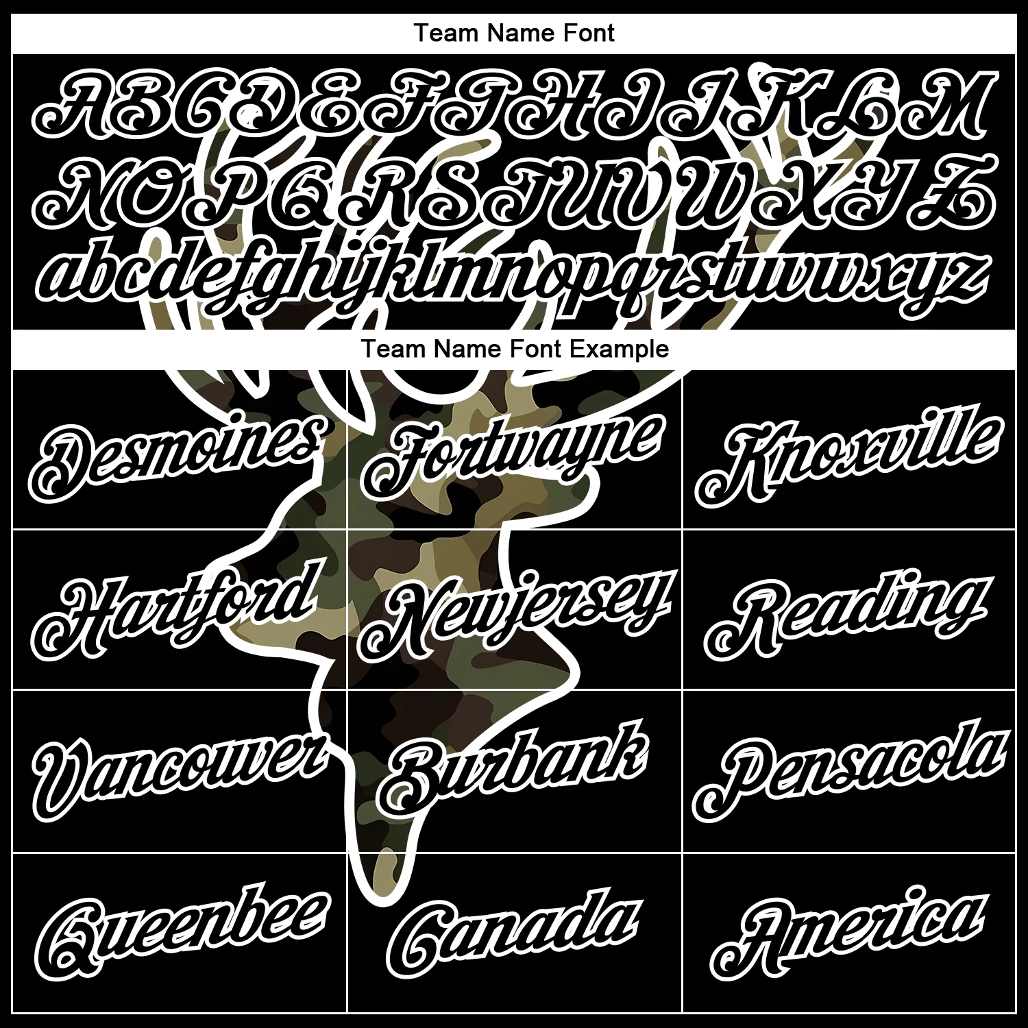 Custom Black Camo-White 3D Animal Deer Hunting Long Sleeve Performance T-Shirt - Image 3