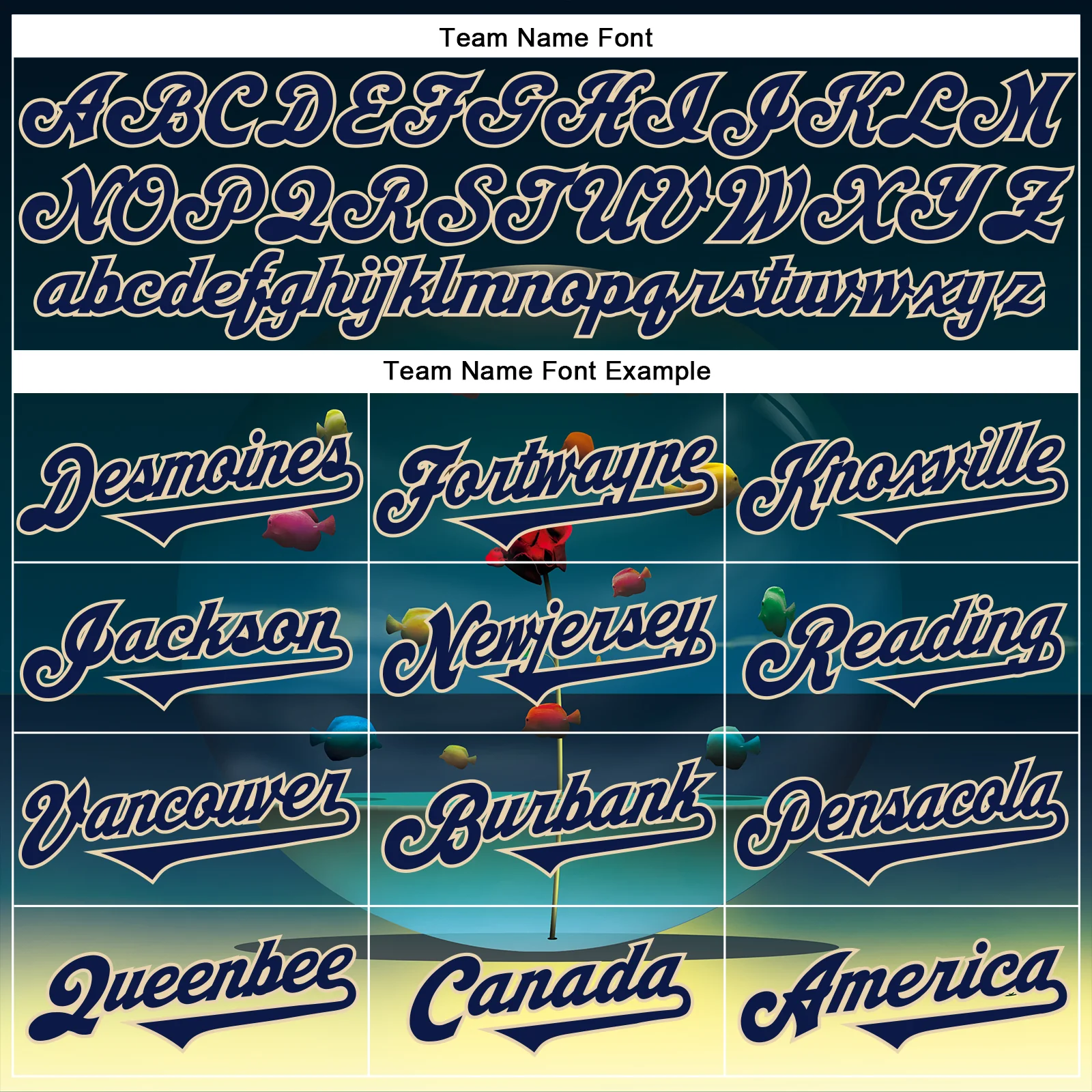 Custom Blue Navy-City Cream 3D Marcel Caram The Round Aquarium Blue Version Authentic Baseball Jersey - Image 4