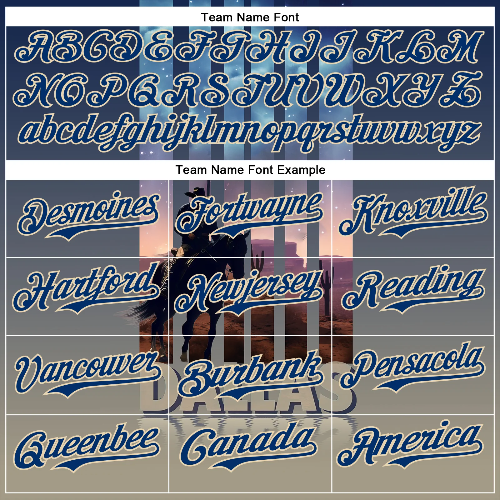 Custom Blue US Navy Blue City Cream-Gray Dallas Texas Western Cowboy City Symbol Authentic Baseball Jersey - Image 4