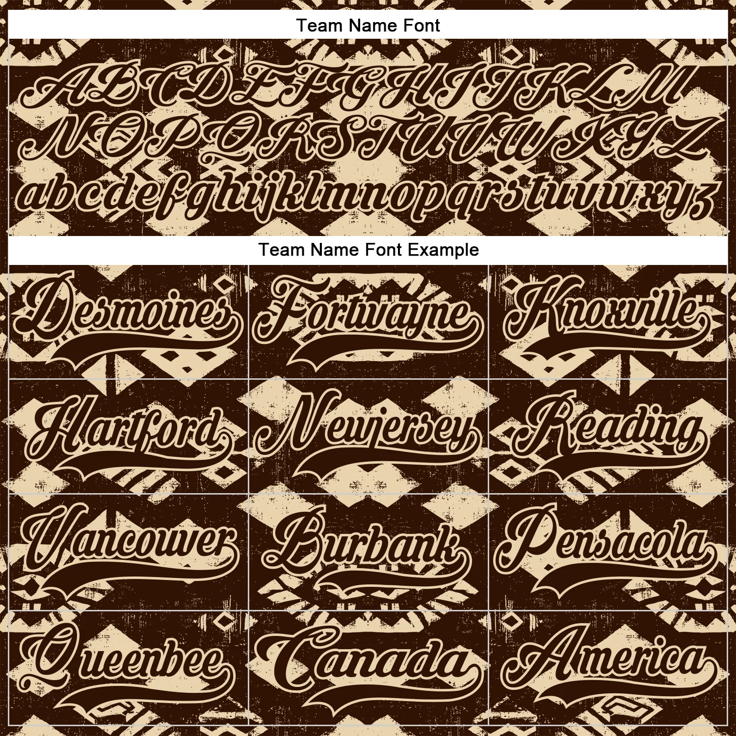 Custom Brown City Cream Tribal Indigenous Grunge Geometric Splash Hockey Lace Neck Jersey - Image 6