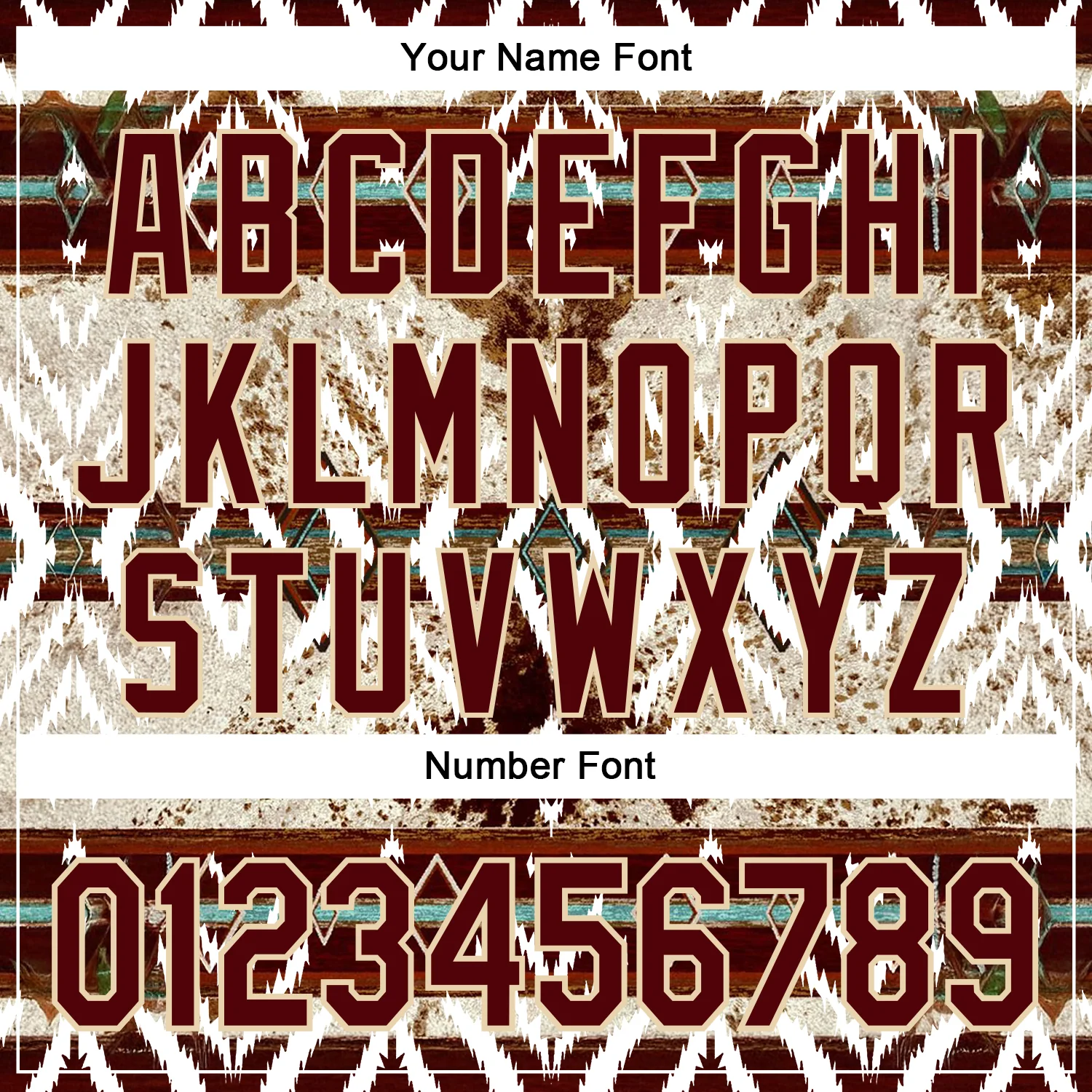 Custom Crimson City Cream 3D Pattern Design Western Cowboy Tribal Ethnic Sports Pullover Sweatshirt Hoodie - Image 4