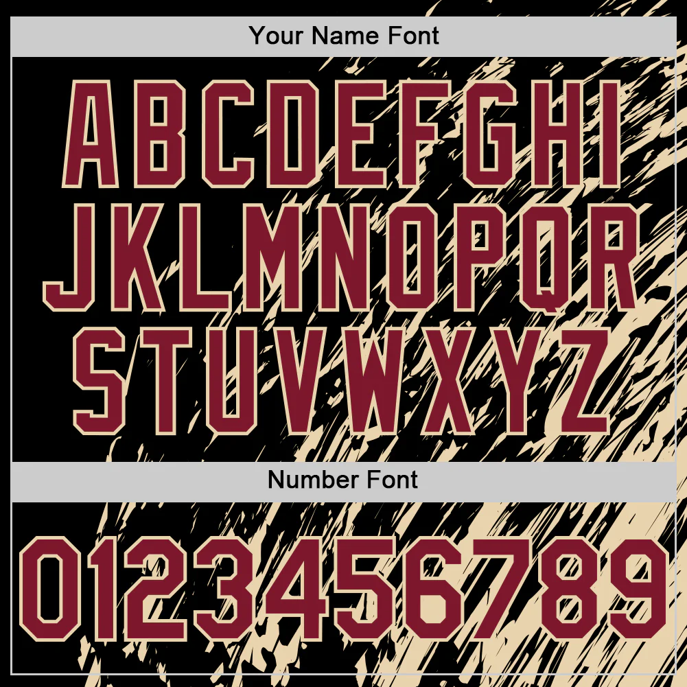 Custom Black Crimson-City Cream 3D Pattern Design Bomber Full-Snap Varsity Letterman Hoodie Jacket - Image 6