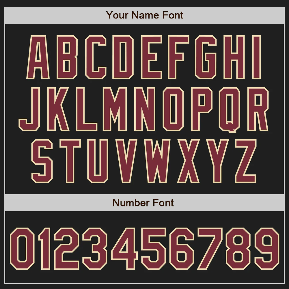 Custom Black Burgundy-Cream Authentic Baseball Jersey - Image 5