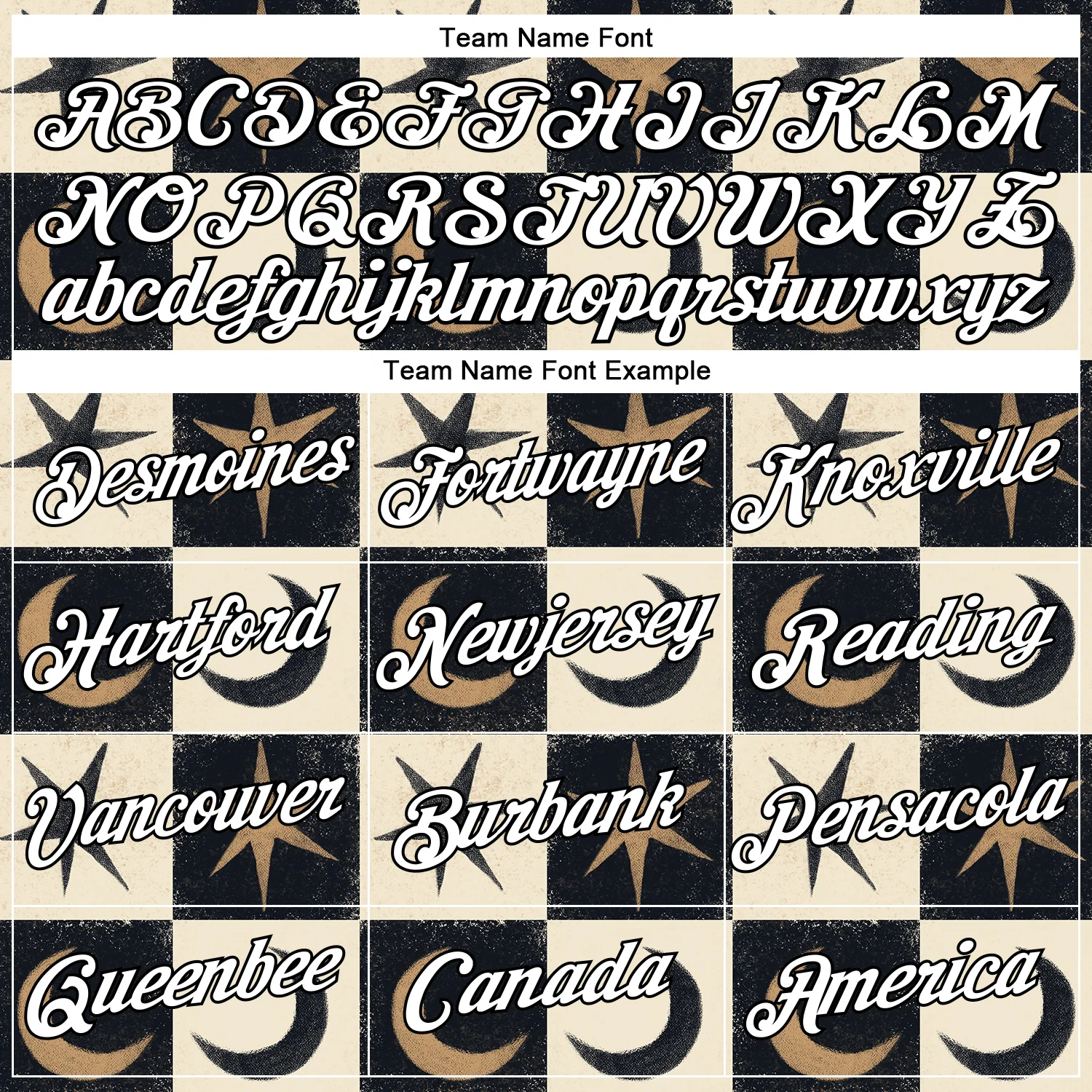 Custom Stitched Black White-Cream 3D Emi Bee Moon Star Check Sports Pullover Sweatshirt Hoodie - Image 3
