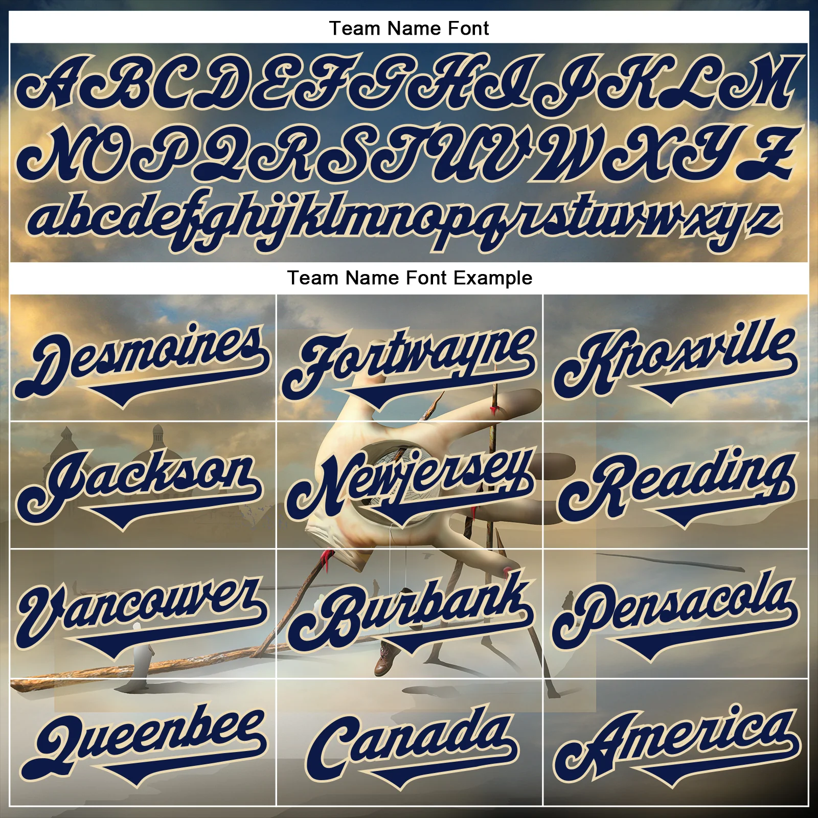 Custom Blue Navy-Cream 3D Marcel Caram The Barbs And The Hand Authentic Baseball Jersey - Image 4