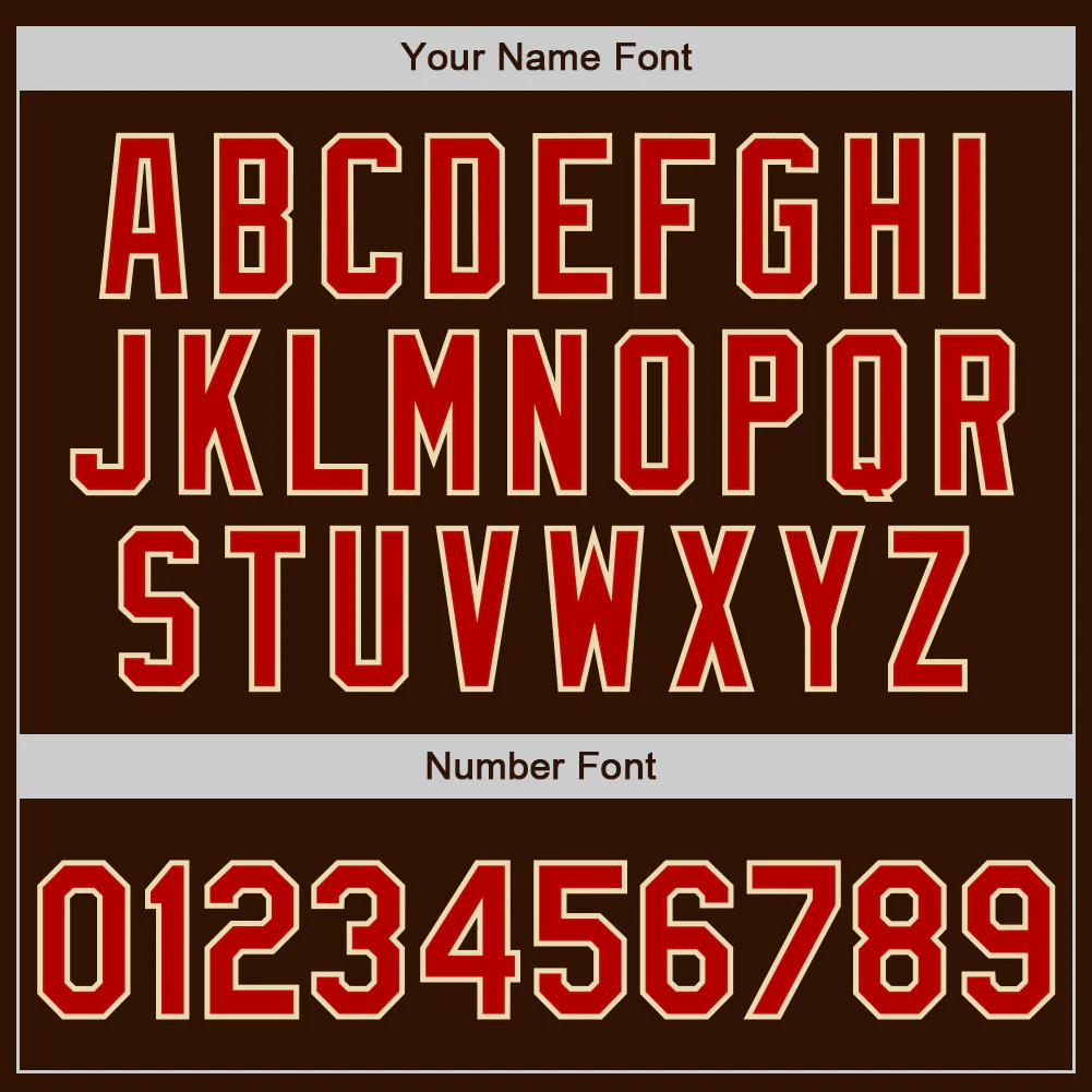 Custom Brown Red-Cream Authentic Baseball Jersey - Image 8