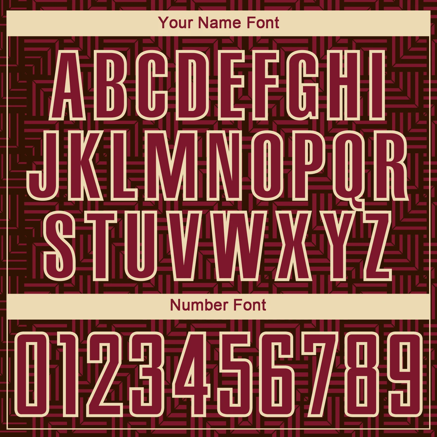 Custom Brown Crimson-Cream Geometric Maze Interlocking Square Sports Sublimation Soccer Uniform Jersey - Image 6
