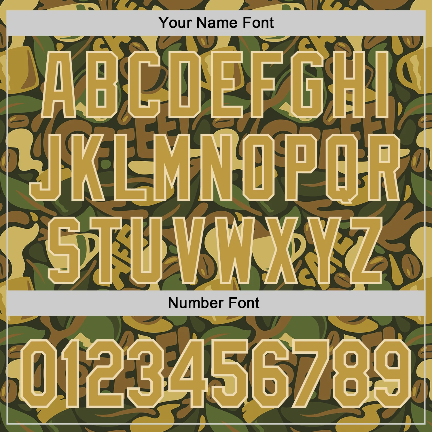 Custom Camo Old Gold-Cream 3D Tobe Fonseca Coffee Army Camouflage Authentic Baseball Jersey - Image 5