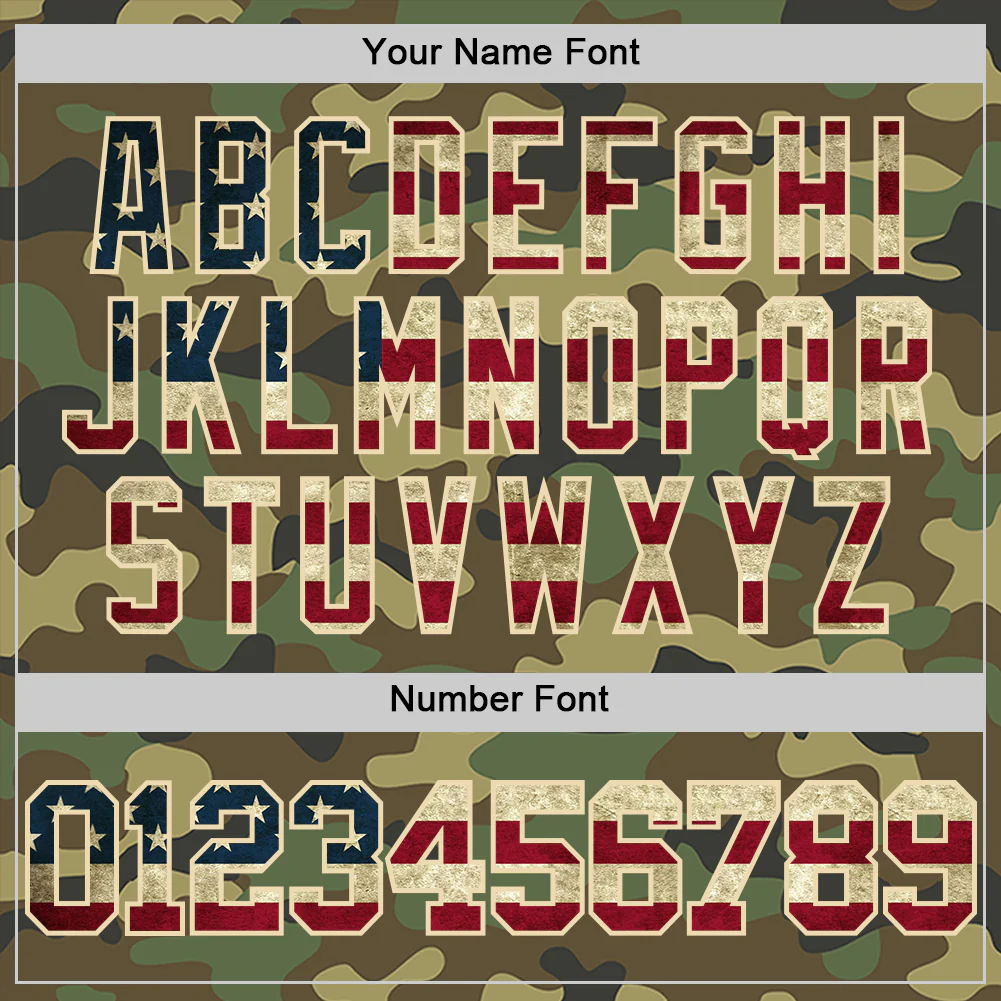 Custom Camo Vintage USA Flag Cream-Black Authentic Salute To Service Basketball Jersey - Image 4