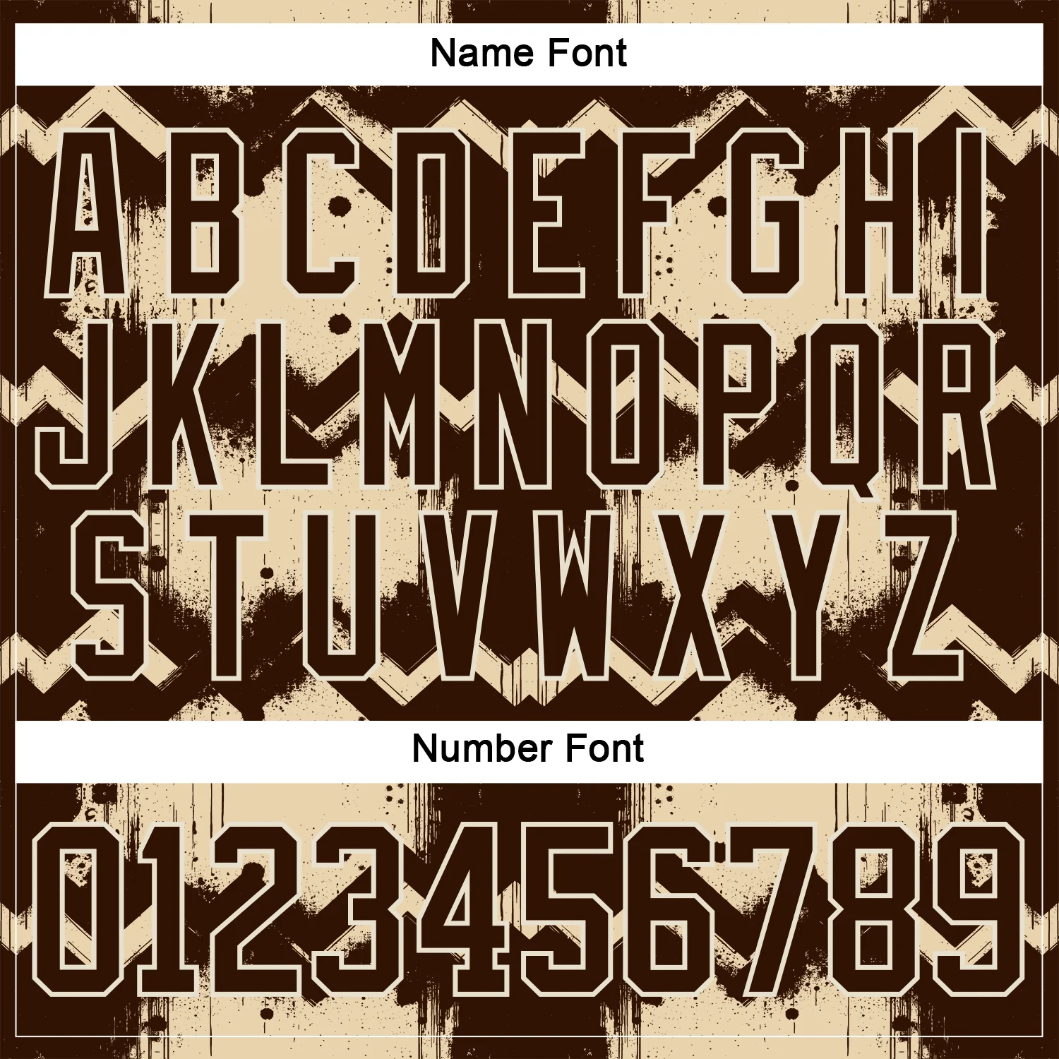 Custom City Cream Brown-Cream Tribal Indigenous Grunge Geometric Splash Hockey Lace Neck Jersey - Image 7