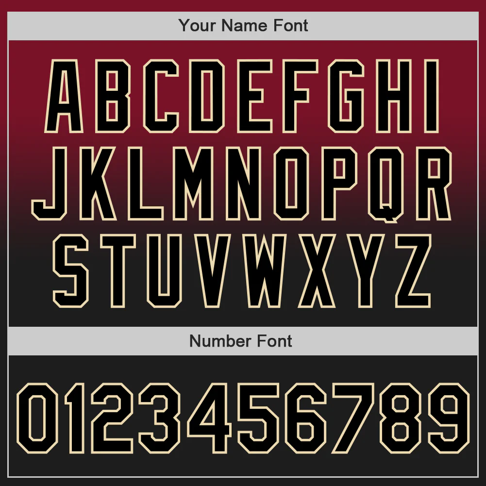 Custom Crimson Black-Cream Authentic Fade Fashion Baseball Jersey - Image 5