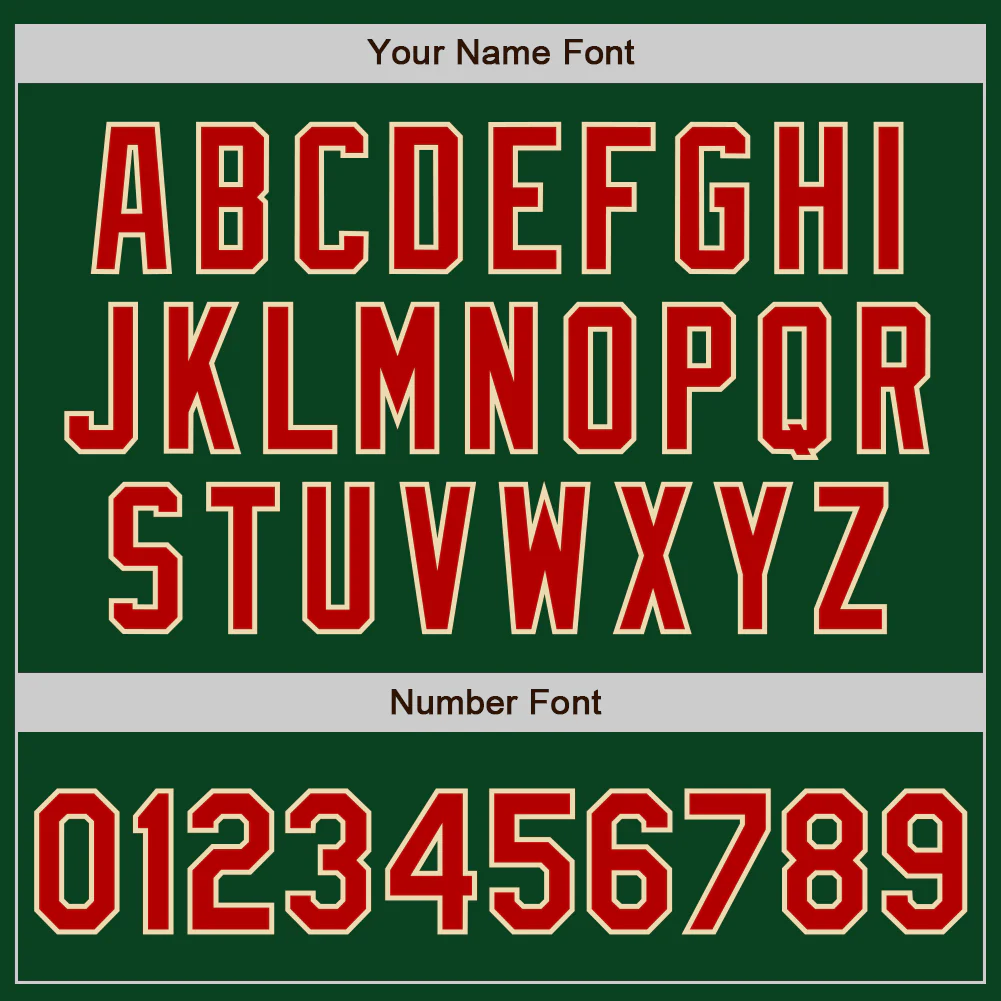 Custom Green Red-Cream Authentic Baseball Jersey - Image 4