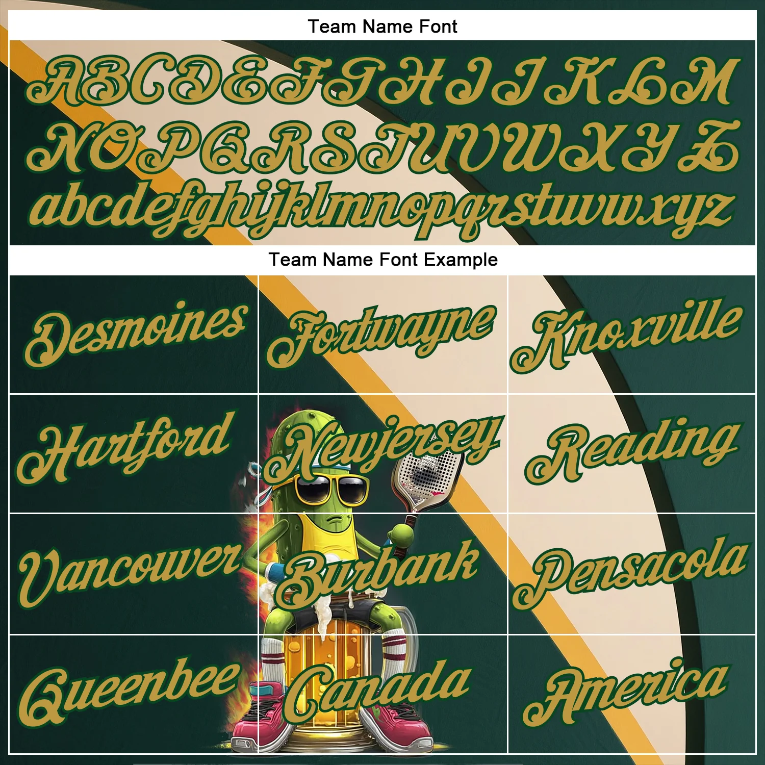 Custom Green Old Gold-Cream 3D Funny Pickleball Paddles Balls Beer Performance T-Shirt - Image 3