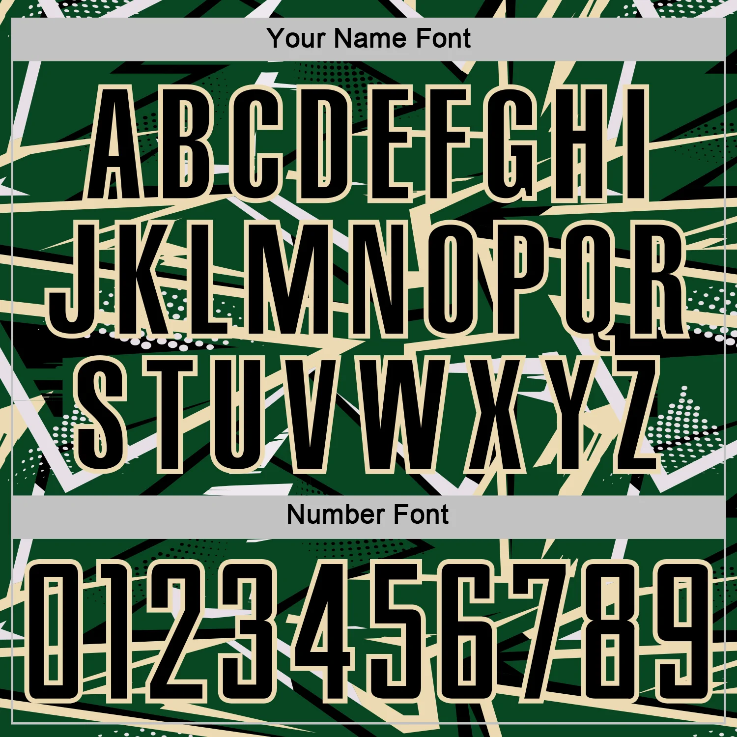 Custom Green Black Cream-White Abstract Geometric Stripes Sports Sublimation Soccer Uniform Jersey - Image 6