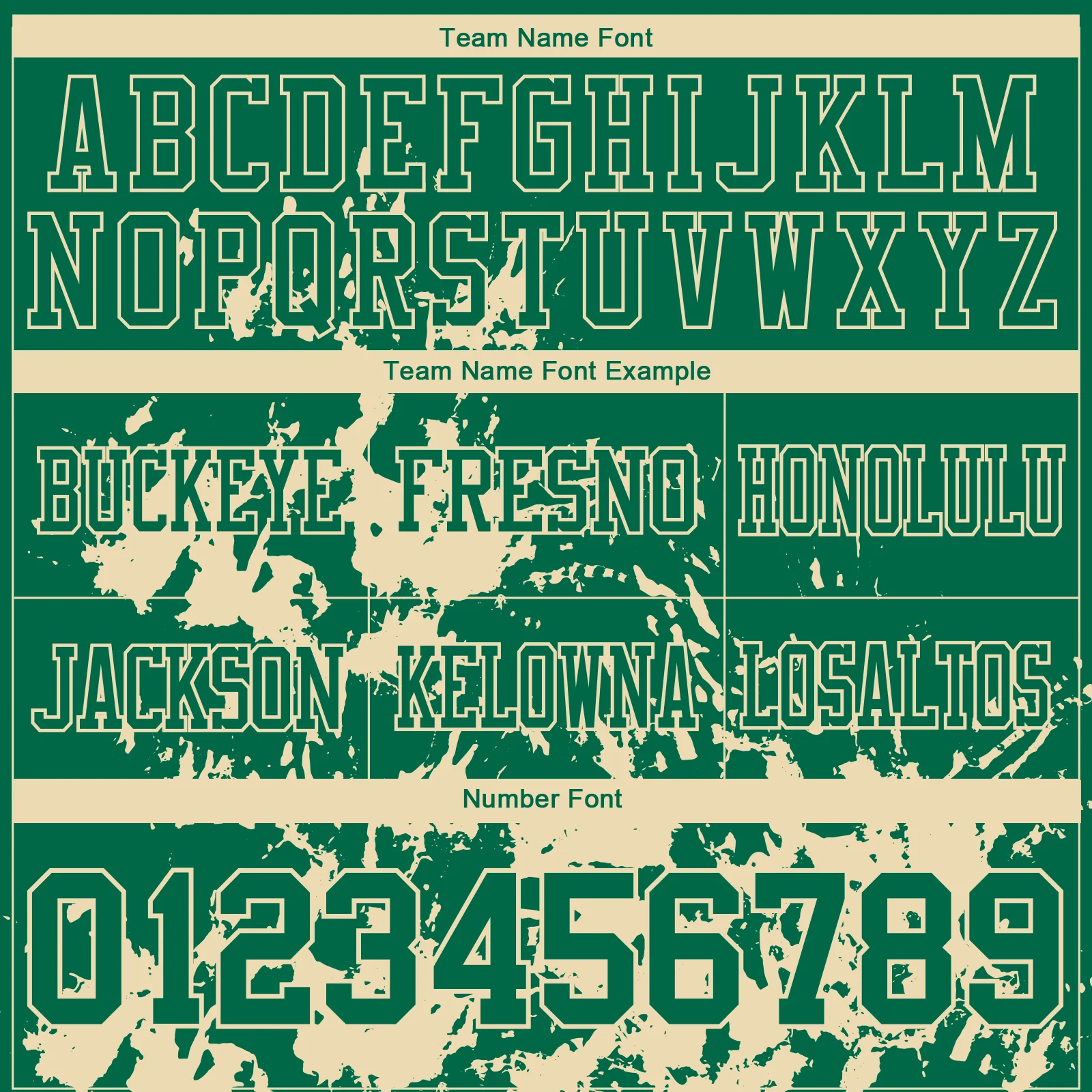 Custom Kelly Green Cream 3D Pattern Splash Authentic Football Jersey - Image 3