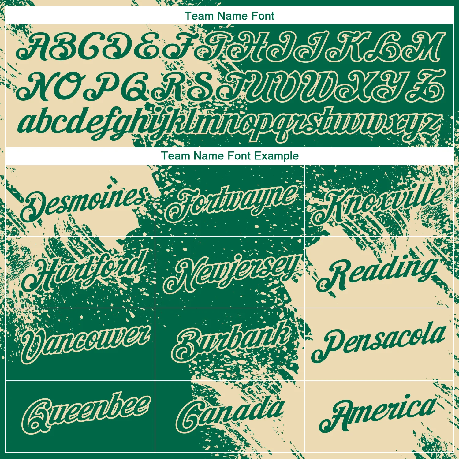 Custom Kelly Green Cream 3D Pattern Design Abstract Brush Stroke Performance T-Shirt - Image 3