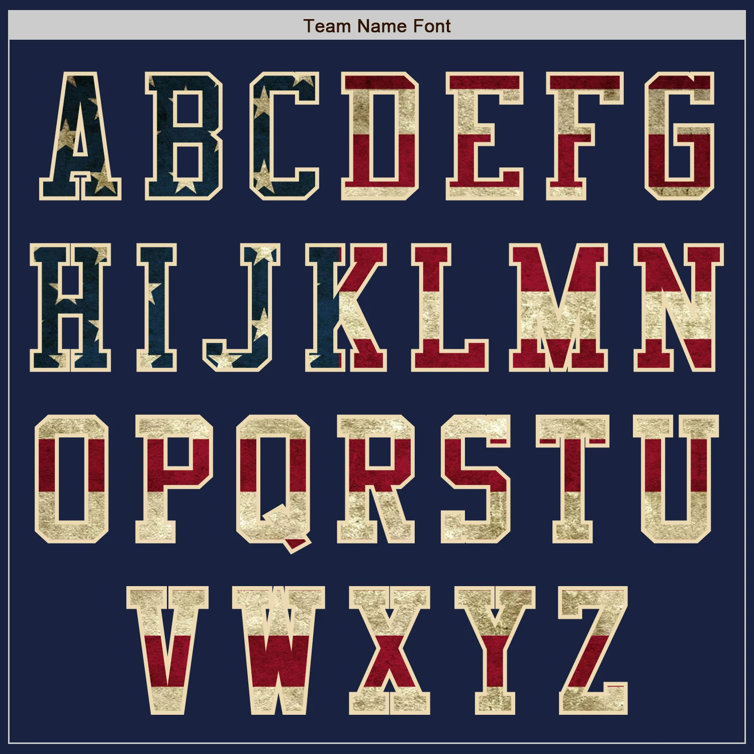 Custom Navy Vintage USA Flag-Cream Authentic Baseball Jersey - Image 3