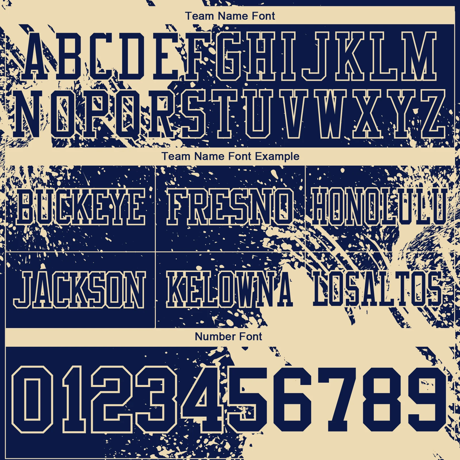 Custom Navy Cream 3D Pattern Abstract Brush Stroke Authentic Football Jersey - Image 3