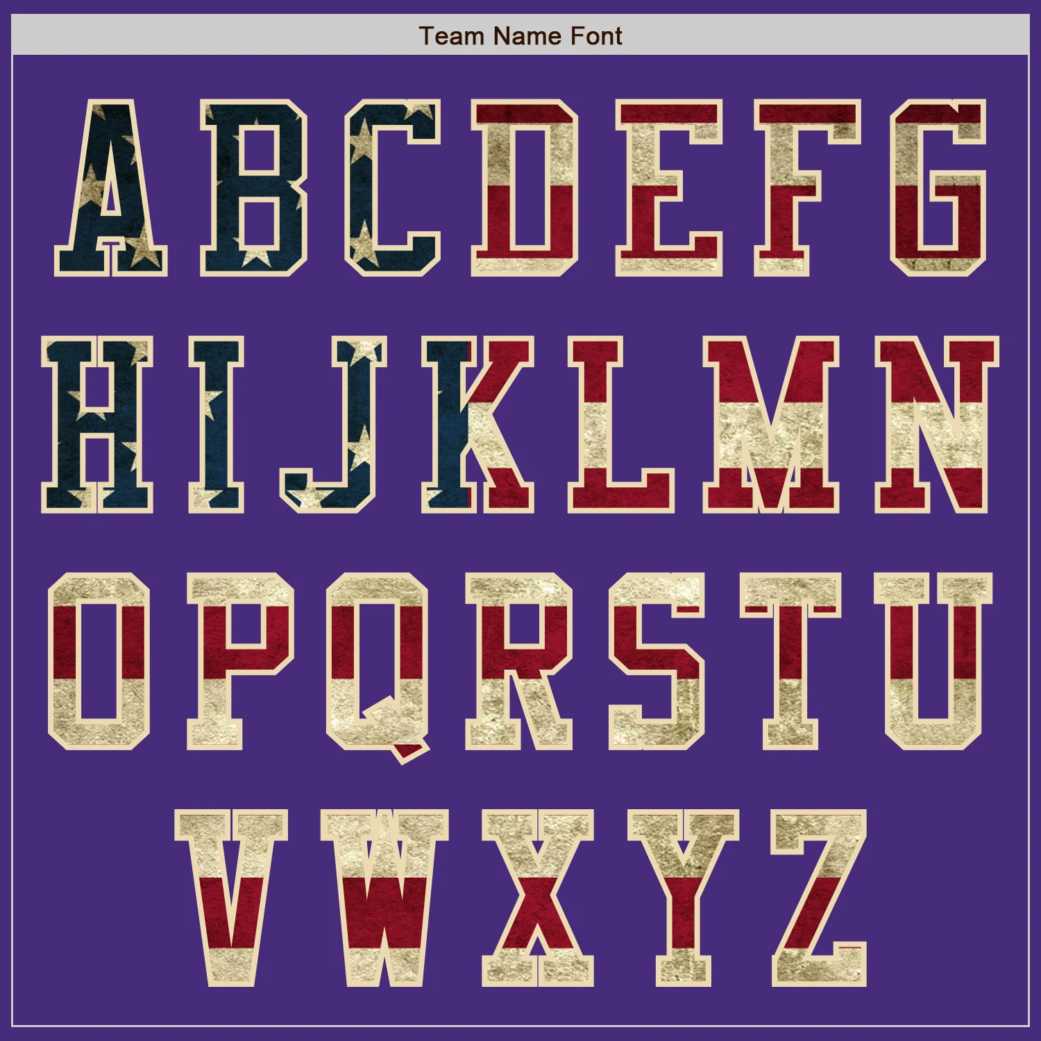 Custom Purple Vintage USA Flag-Cream Authentic Baseball Jersey - Image 7