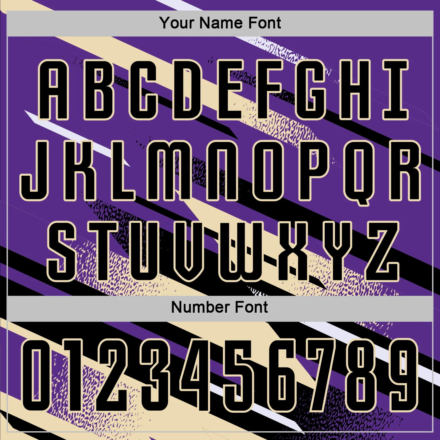 Custom Purple Black Cream-White Grunge Stripe And Grainy Sports Sublimation Soccer Uniform Jersey - Image 6