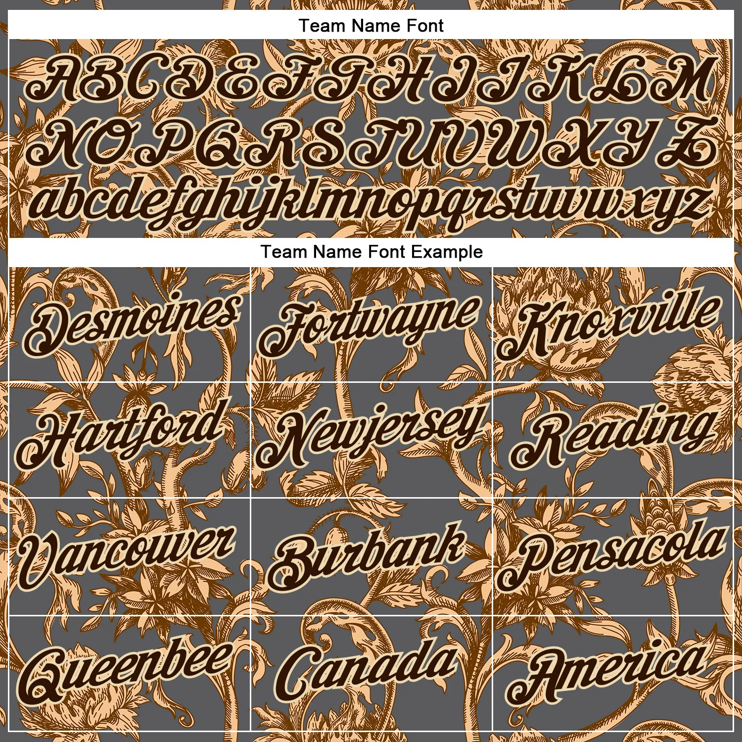 Custom Stitched Steel Gray Brown-Cream 3D Pattern Design Golden Subtle Floral Sports Pullover Sweatshirt Hoodie - Image 3