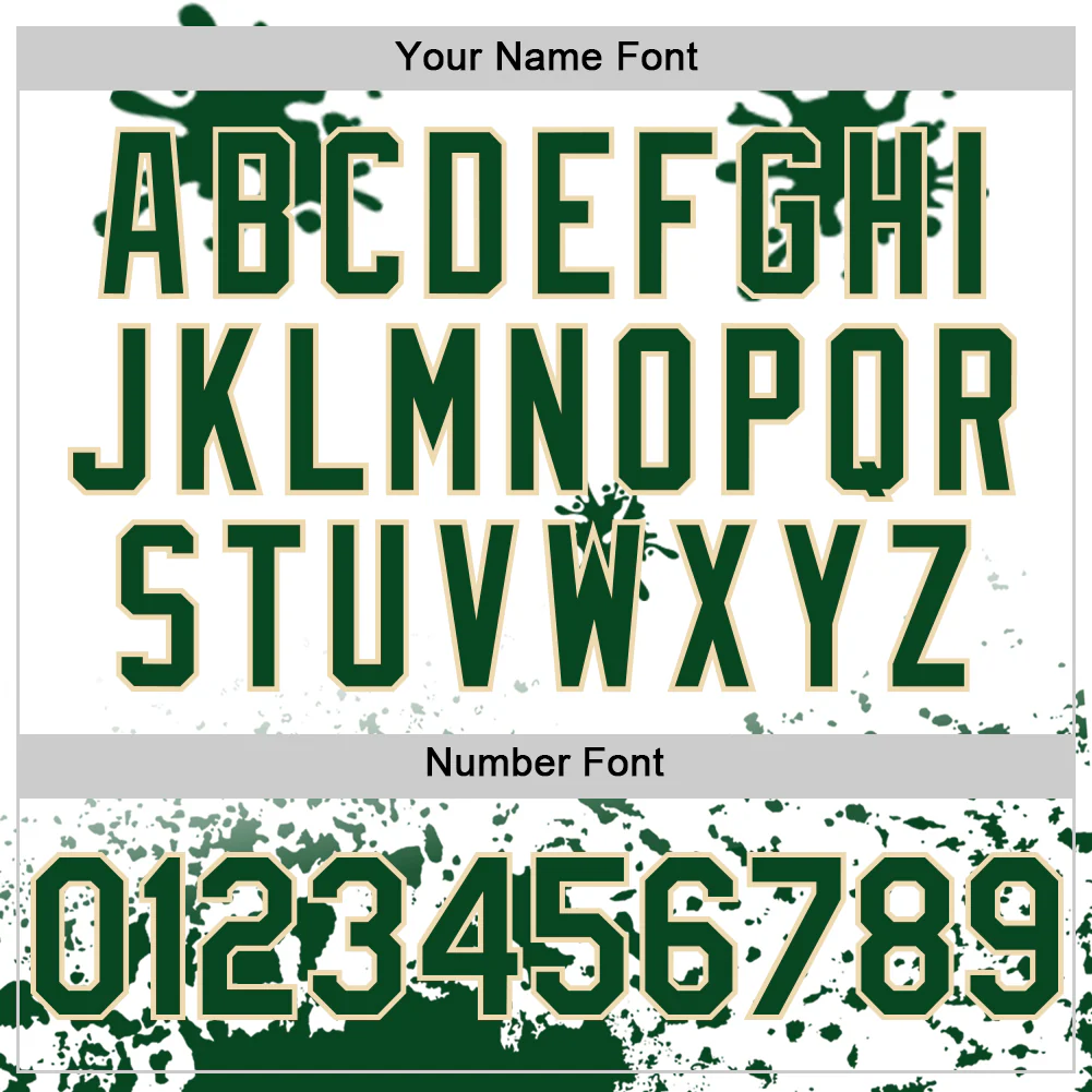 Custom White Green Cream-Yellow Splatter Camo Two Tone Authentic Baseball Jersey - Image 5