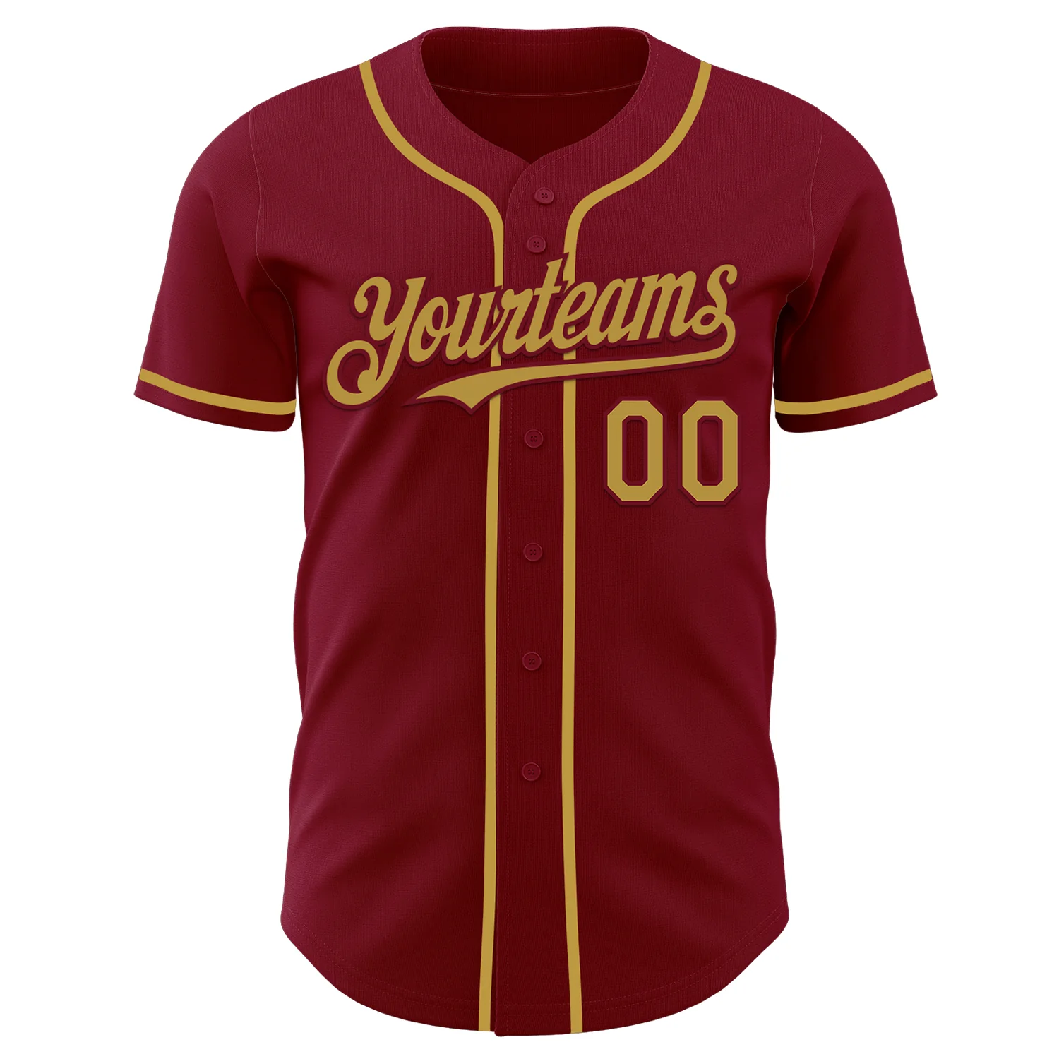 Custom Crimson Old Gold Authentic Baseball Jersey - Image 2