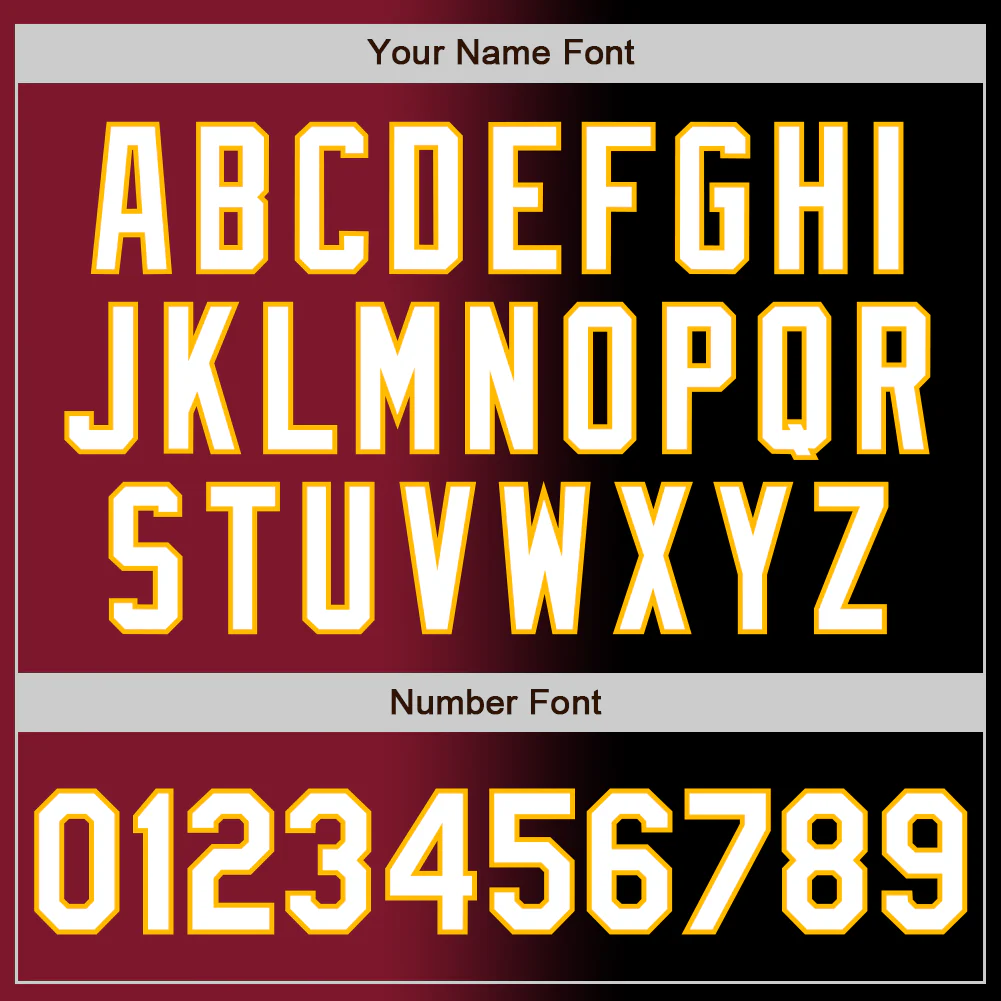 Custom Black White Crimson-Gold Authentic Gradient Fashion Baseball Jersey - Image 5