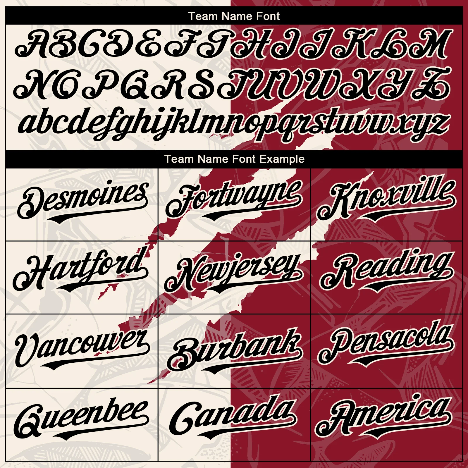 Custom Graffiti Pattern Black Crimson-Cream 3D Scratch Authentic Baseball Jersey - Image 4